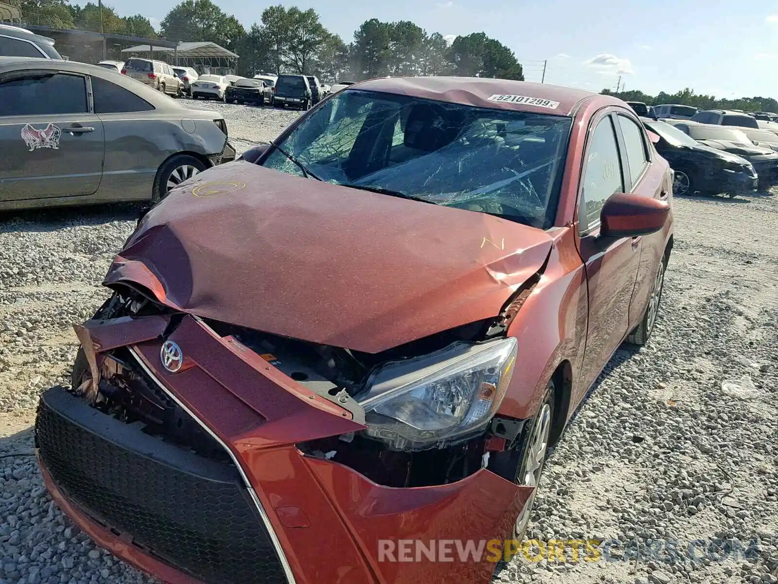 2 Photograph of a damaged car 3MYDLBYV0KY502795 TOYOTA YARIS 2019