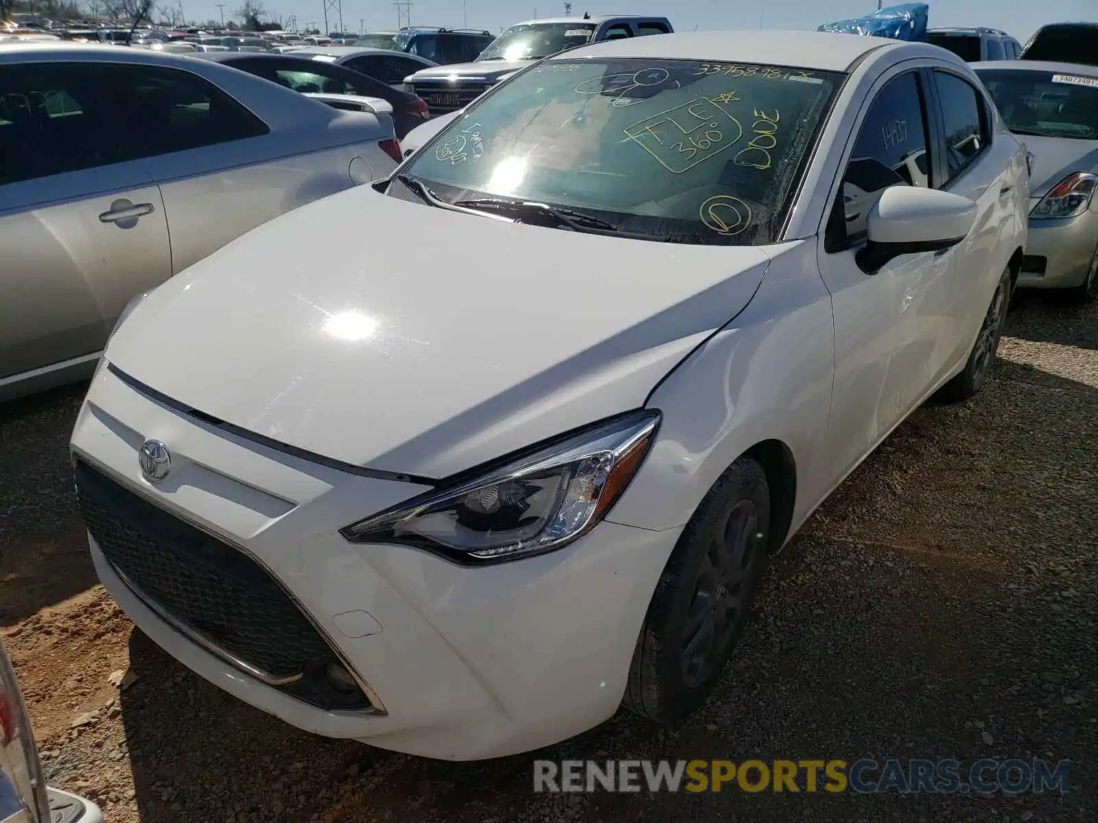 2 Photograph of a damaged car 3MYDLBYV0KY503686 TOYOTA YARIS 2019