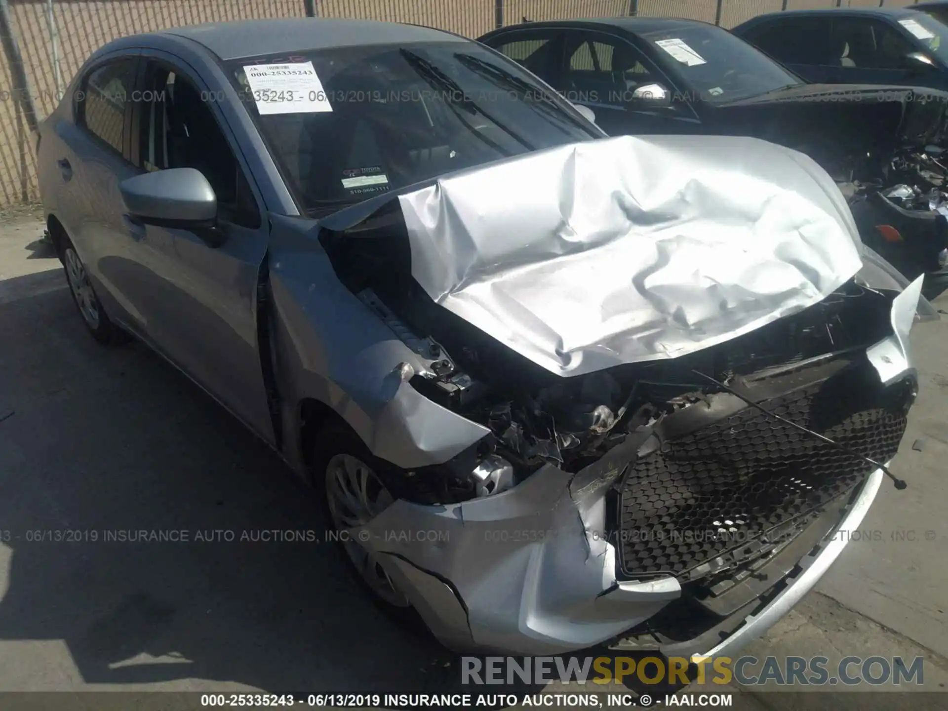 1 Photograph of a damaged car 3MYDLBYV0KY507172 TOYOTA YARIS 2019