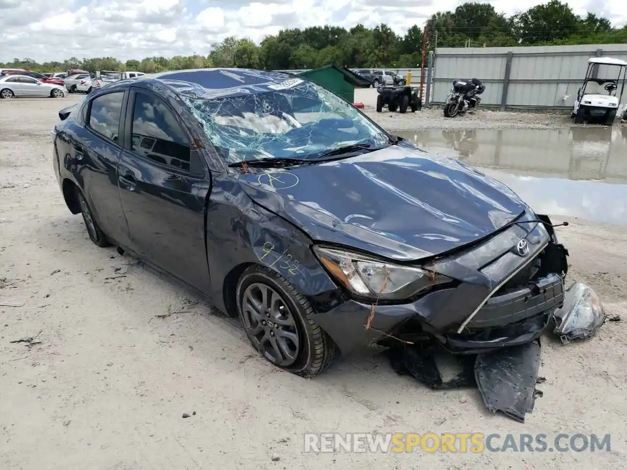 1 Photograph of a damaged car 3MYDLBYV0KY513960 TOYOTA YARIS 2019