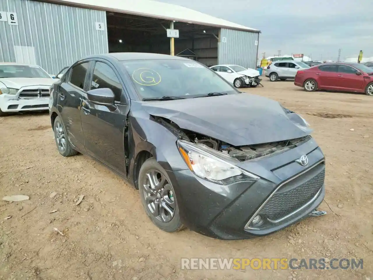 1 Photograph of a damaged car 3MYDLBYV0KY514297 TOYOTA YARIS 2019