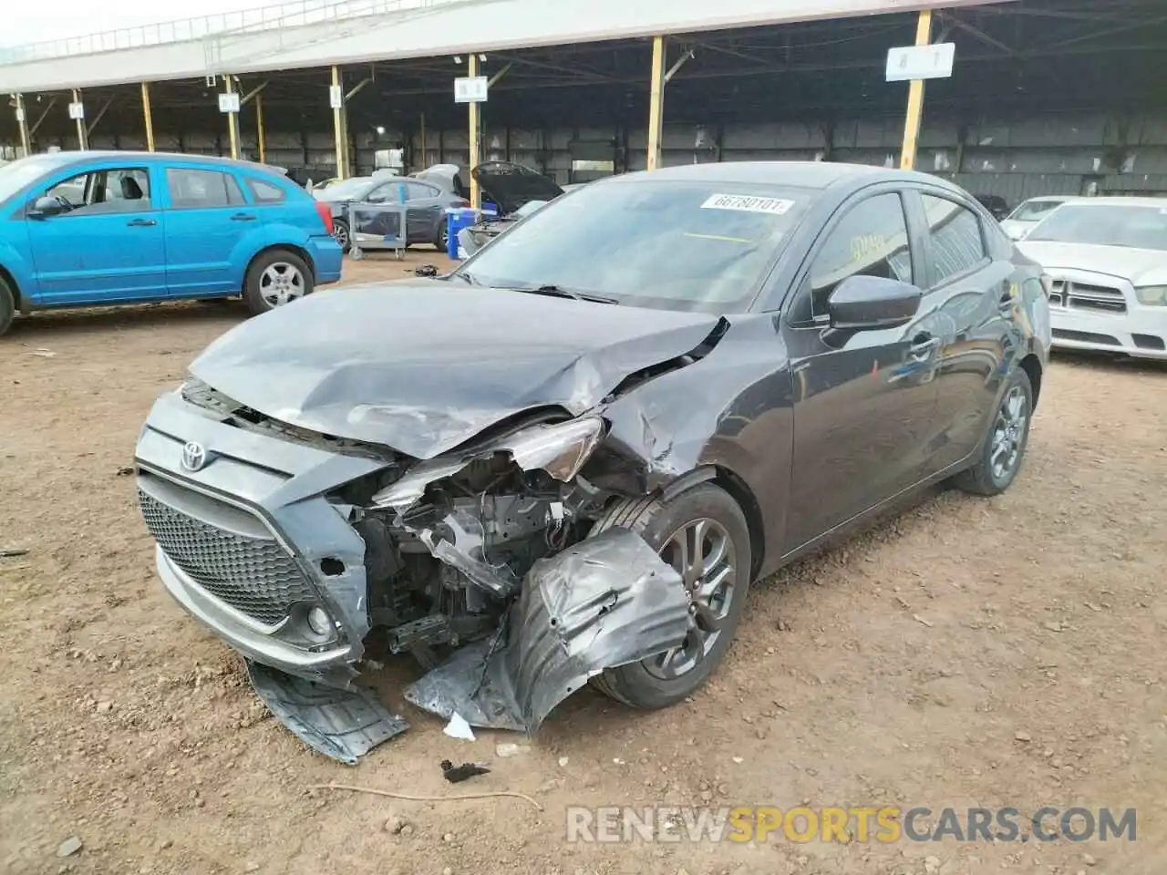 2 Photograph of a damaged car 3MYDLBYV0KY514297 TOYOTA YARIS 2019