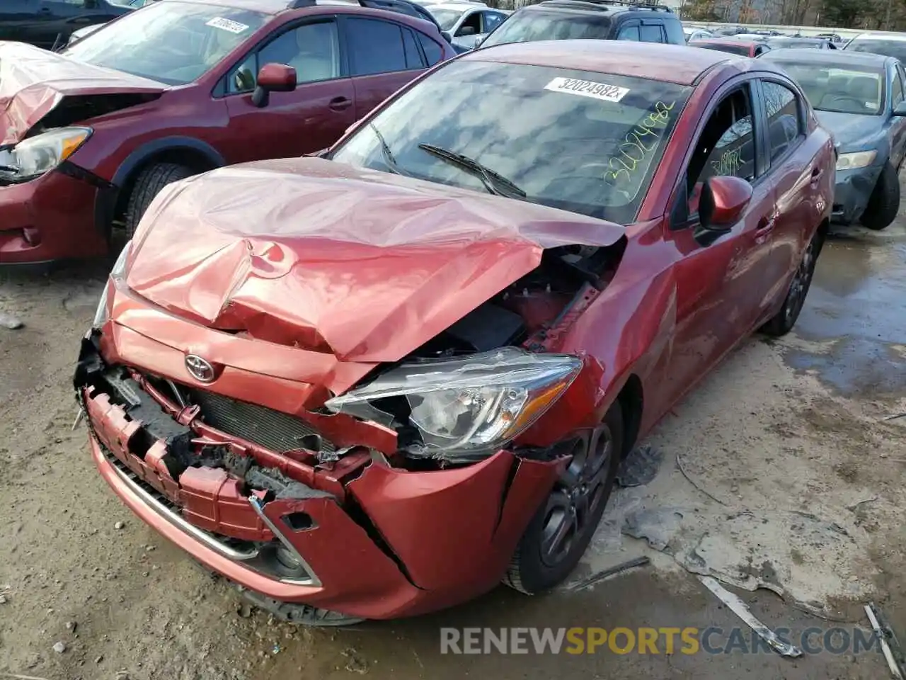 2 Photograph of a damaged car 3MYDLBYV0KY517099 TOYOTA YARIS 2019