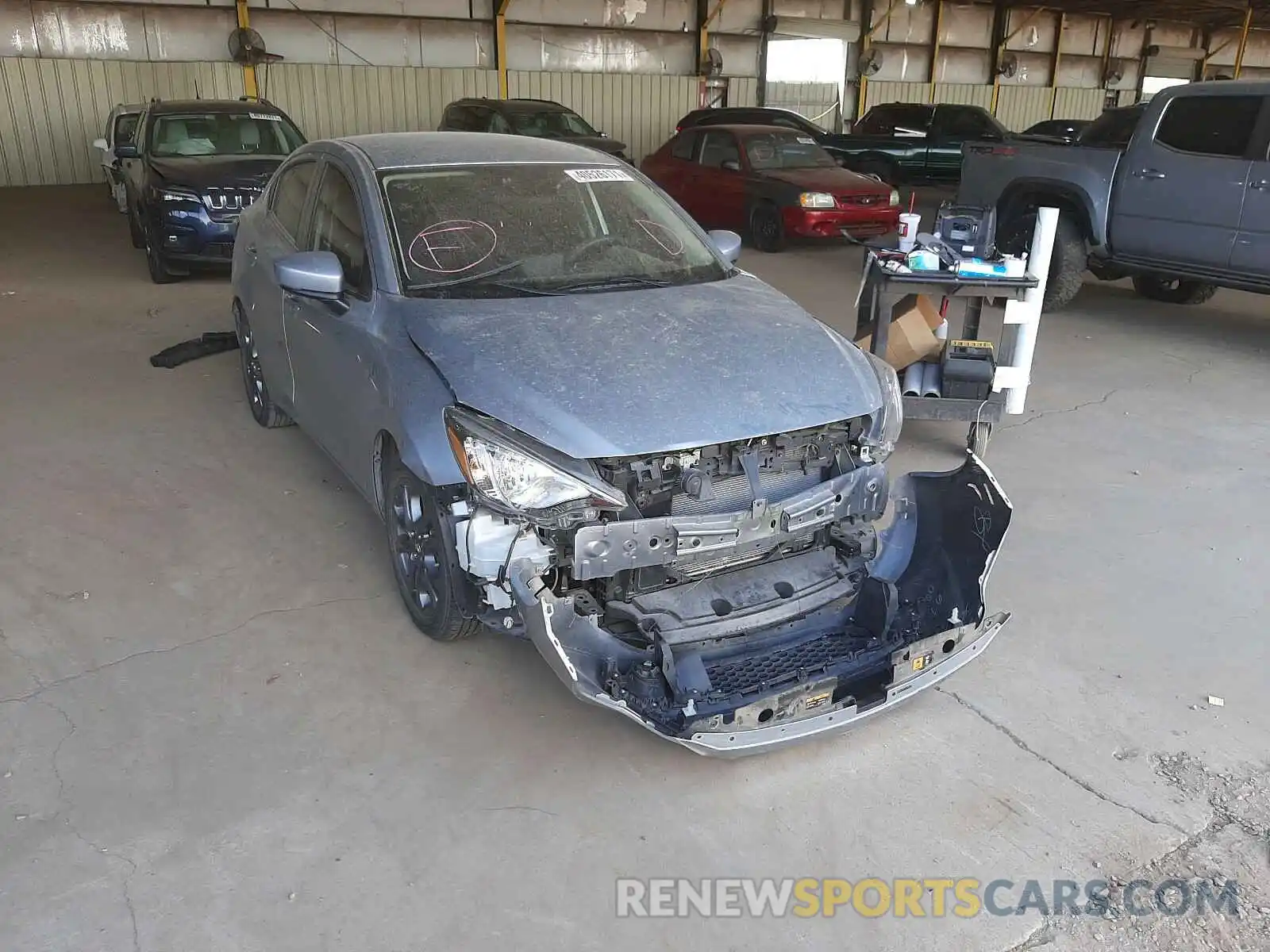 1 Photograph of a damaged car 3MYDLBYV0KY518009 TOYOTA YARIS 2019