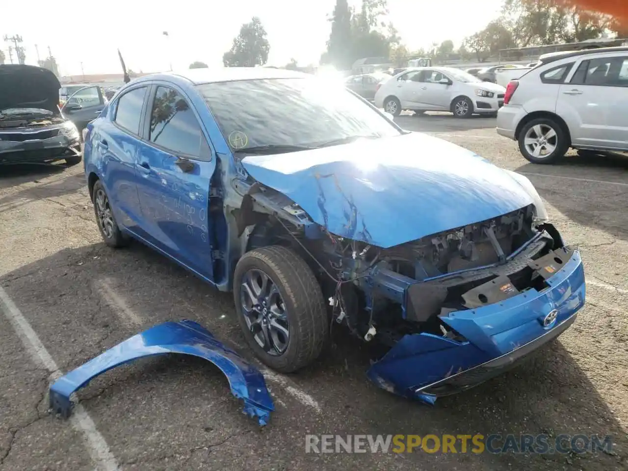 1 Photograph of a damaged car 3MYDLBYV0KY518706 TOYOTA YARIS 2019