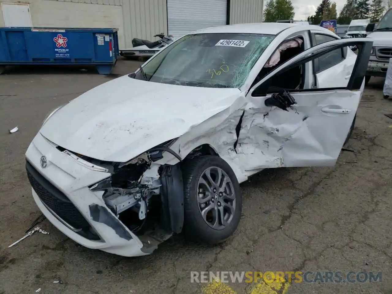 2 Photograph of a damaged car 3MYDLBYV0KY519225 TOYOTA YARIS 2019