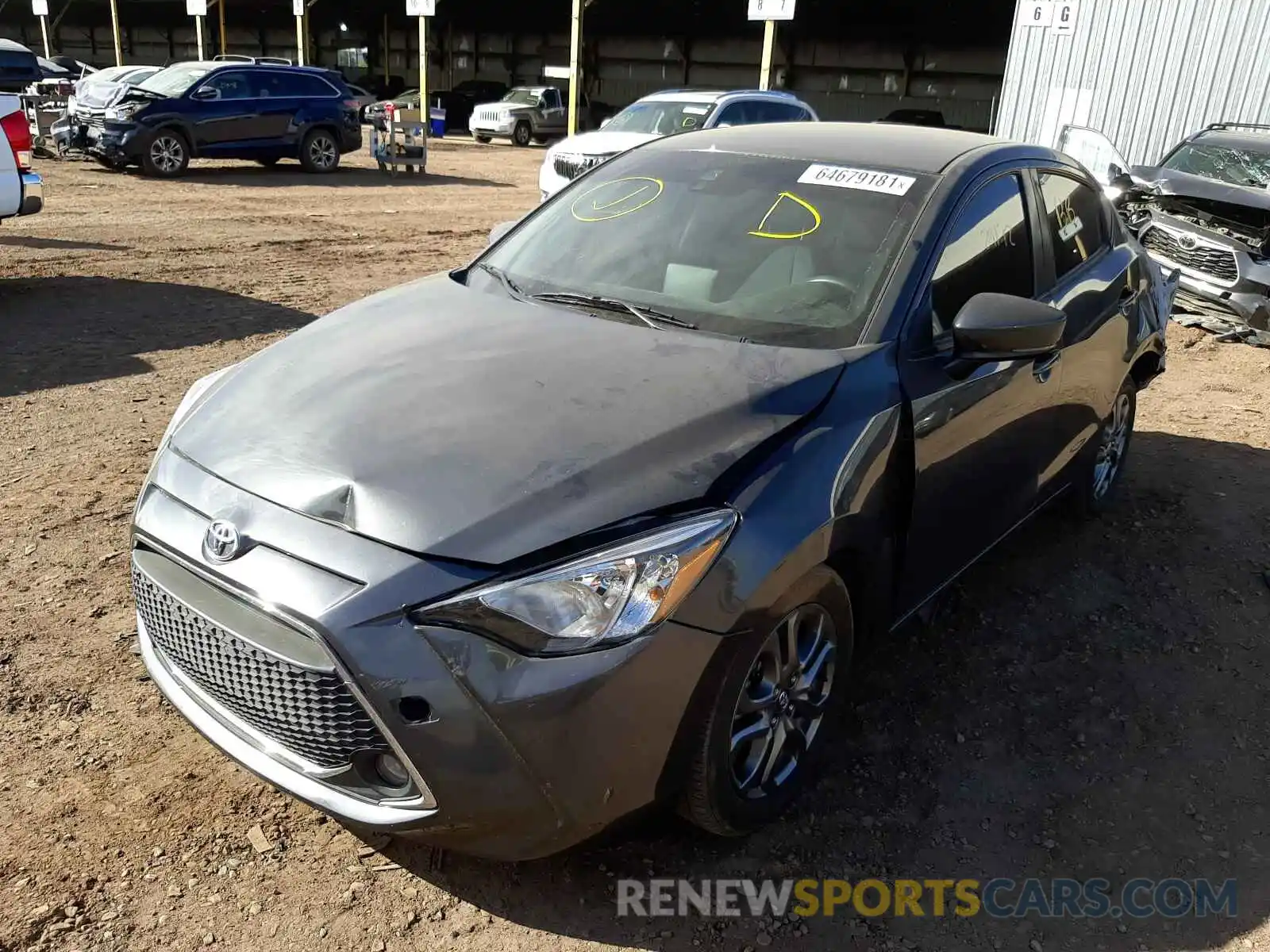 2 Photograph of a damaged car 3MYDLBYV0KY521623 TOYOTA YARIS 2019