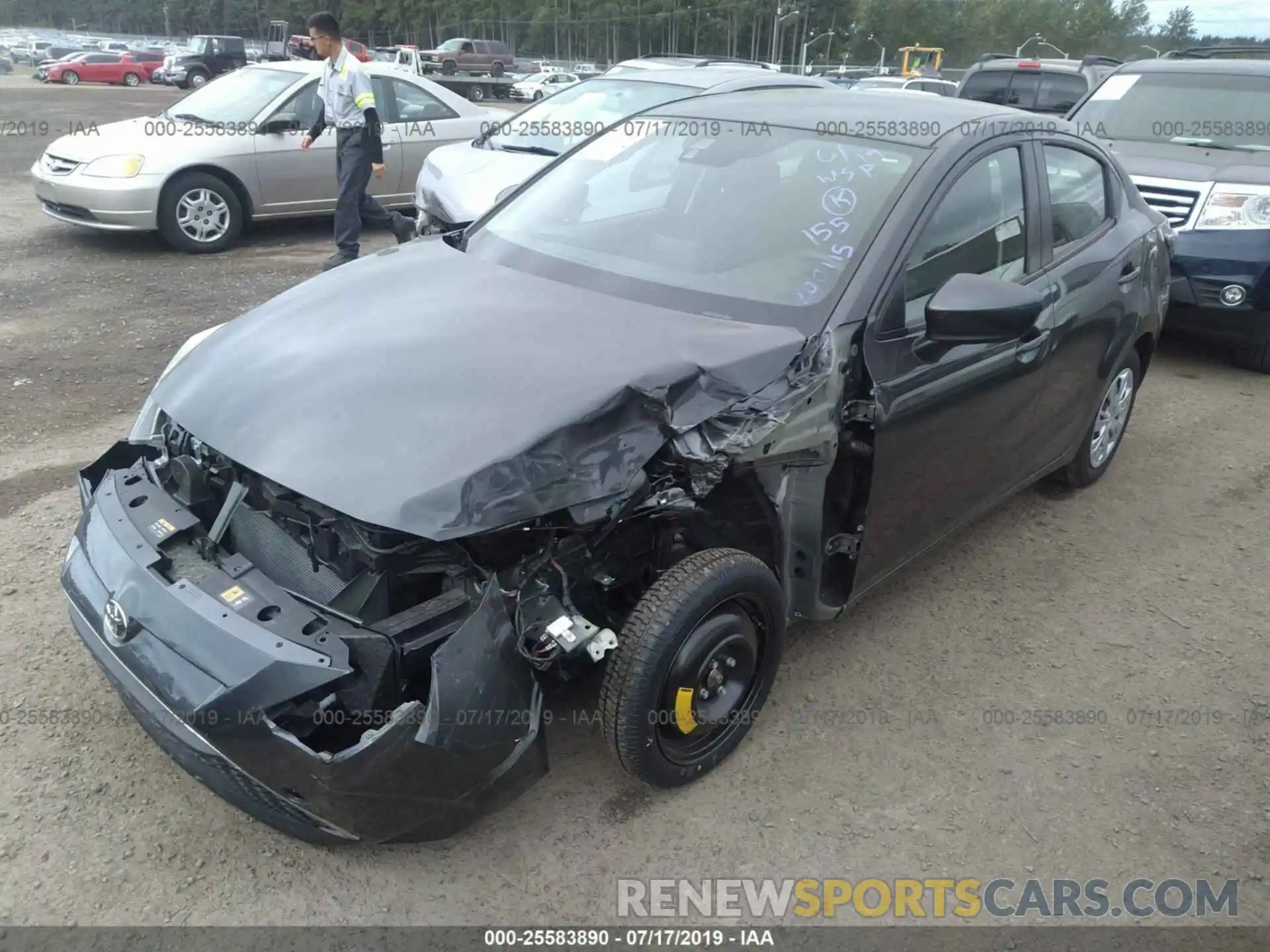 2 Photograph of a damaged car 3MYDLBYV0KY521721 TOYOTA YARIS 2019