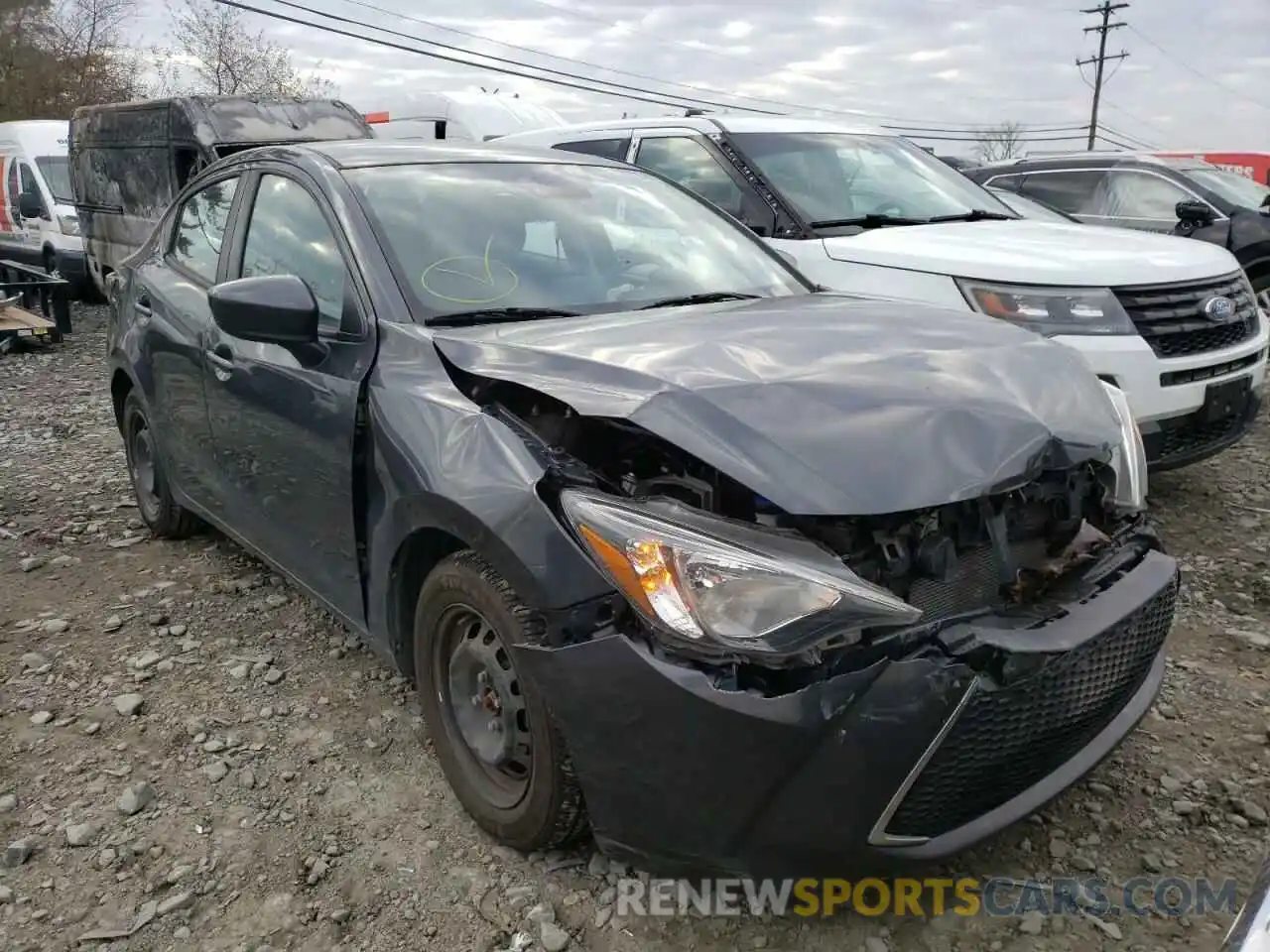 1 Photograph of a damaged car 3MYDLBYV0KY522836 TOYOTA YARIS 2019