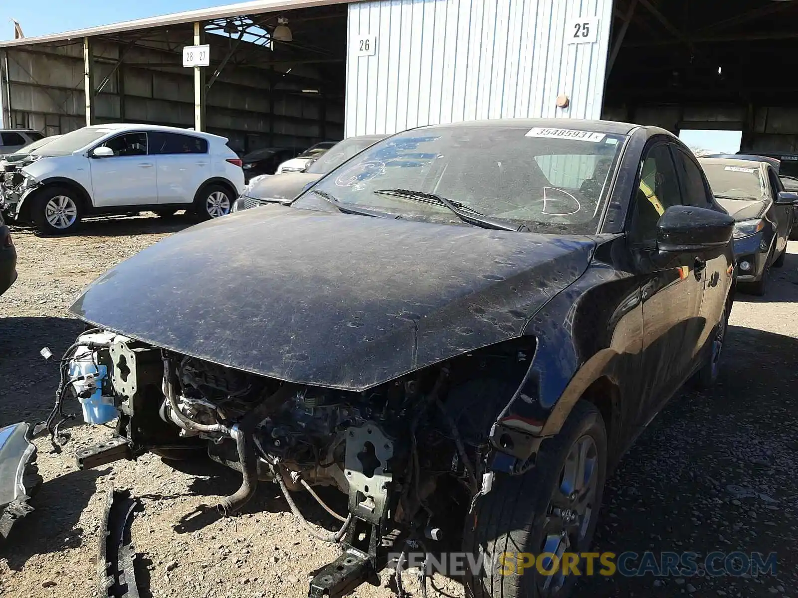 2 Photograph of a damaged car 3MYDLBYV0KY525882 TOYOTA YARIS 2019