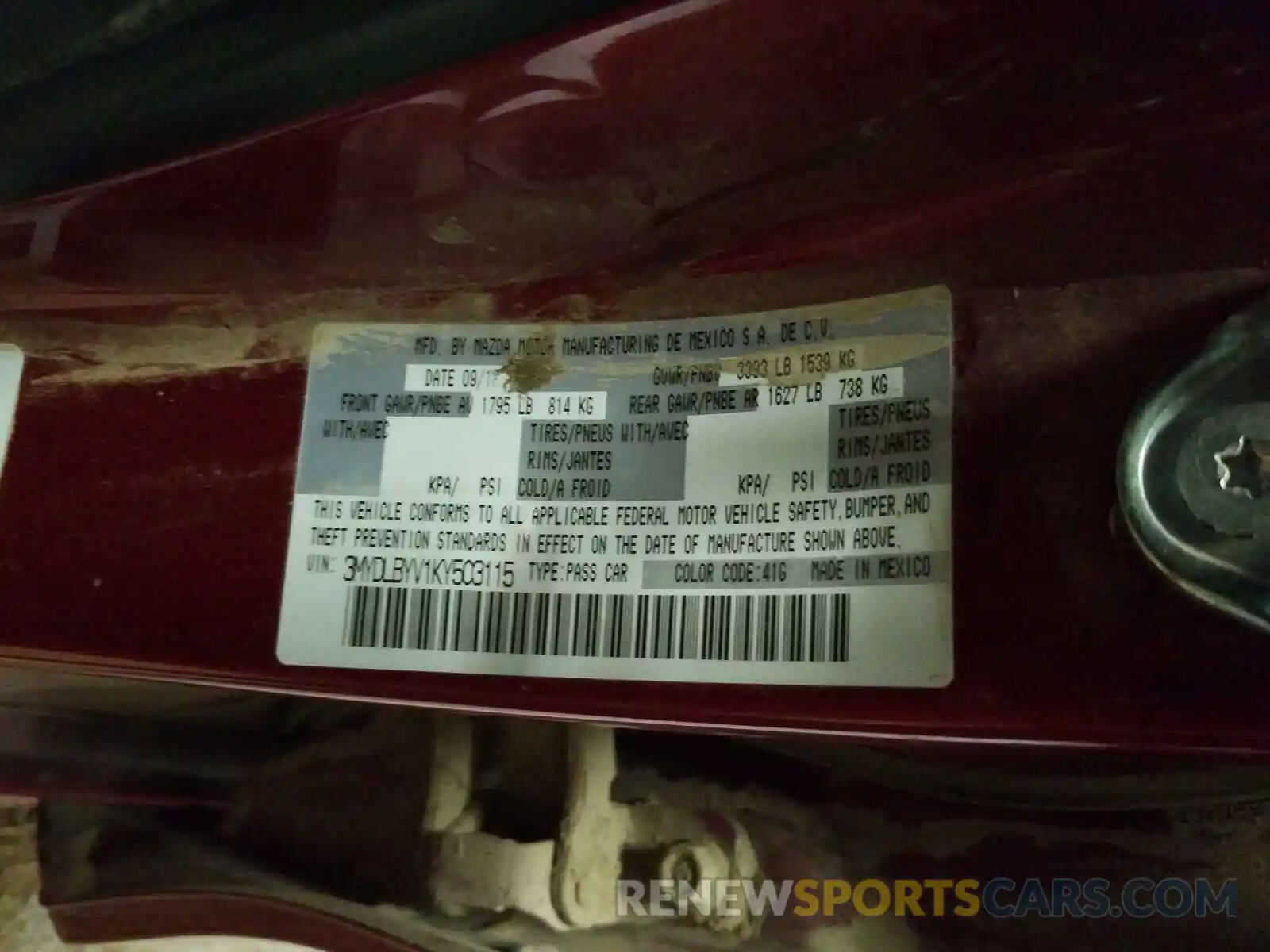 10 Photograph of a damaged car 3MYDLBYV1KY503115 TOYOTA YARIS 2019