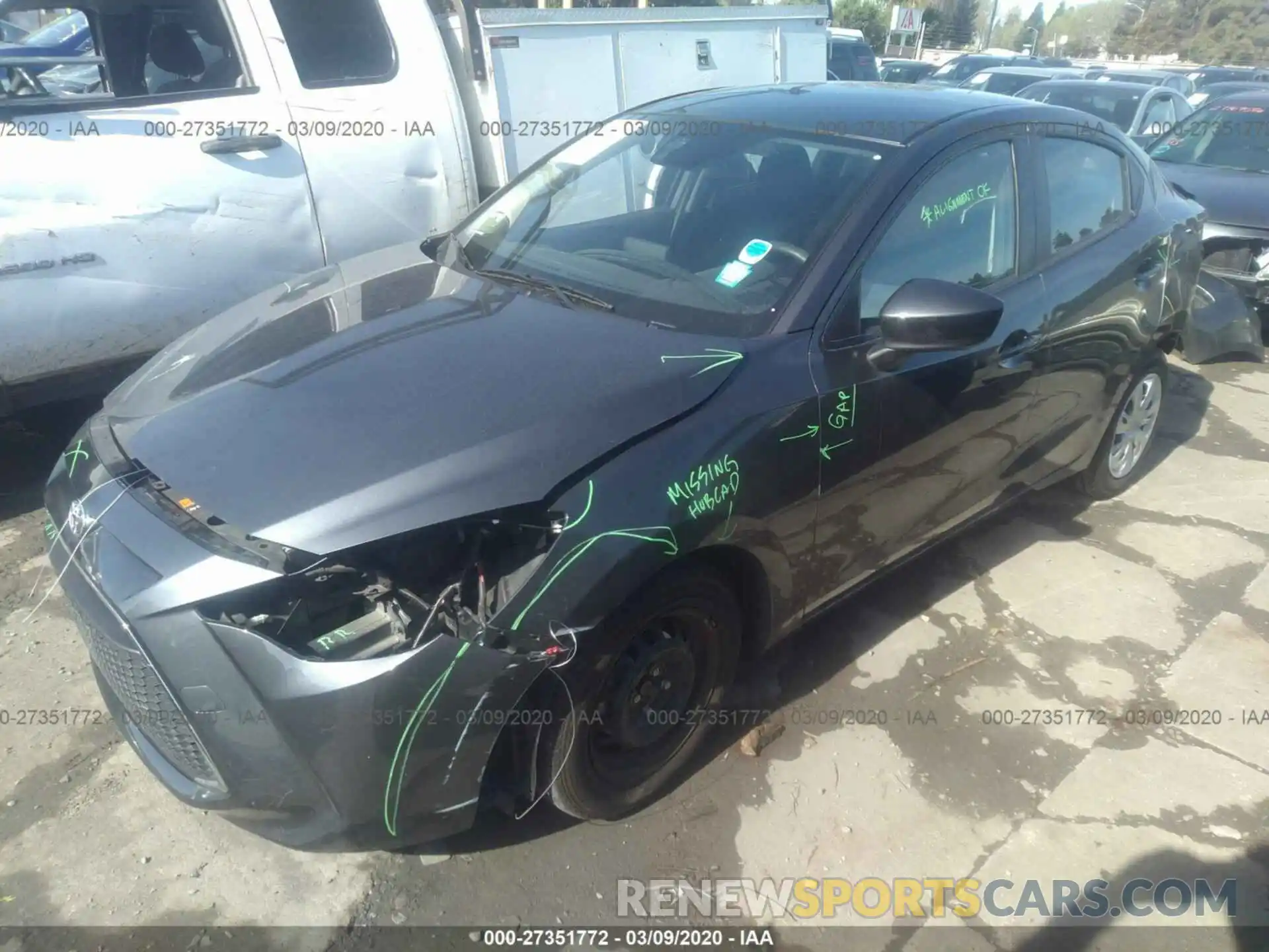 2 Photograph of a damaged car 3MYDLBYV1KY505527 TOYOTA YARIS 2019