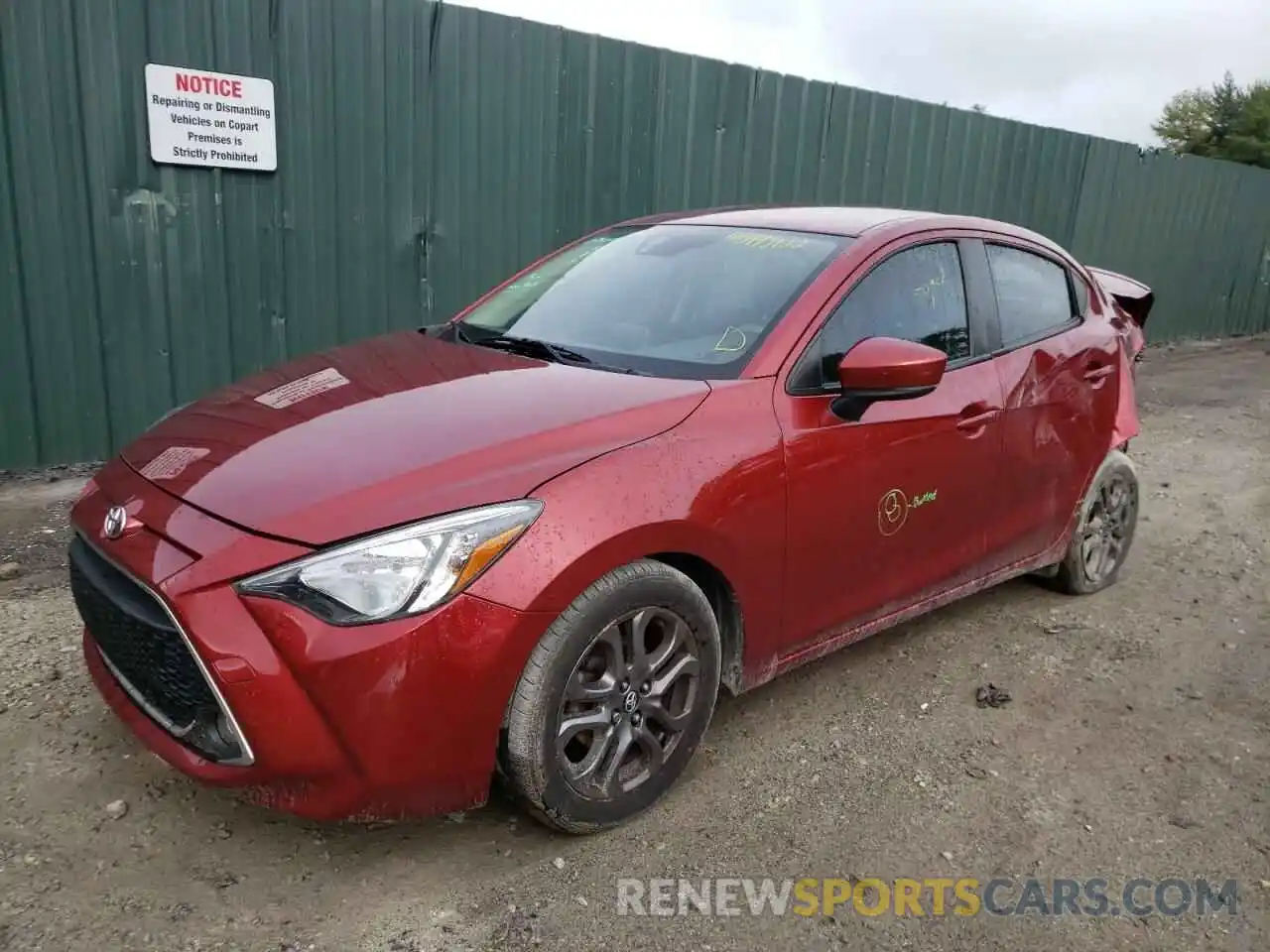 2 Photograph of a damaged car 3MYDLBYV1KY509707 TOYOTA YARIS 2019