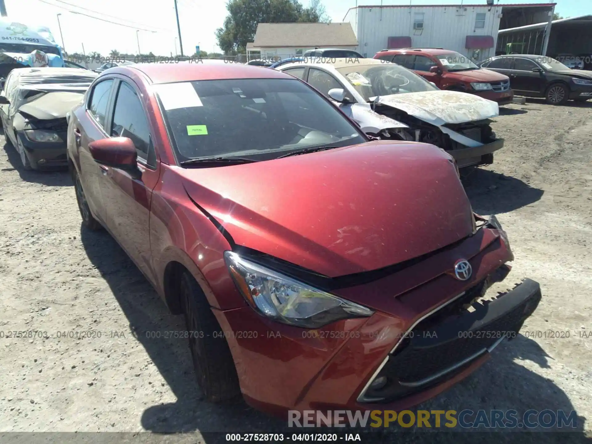 1 Photograph of a damaged car 3MYDLBYV1KY511022 TOYOTA YARIS 2019