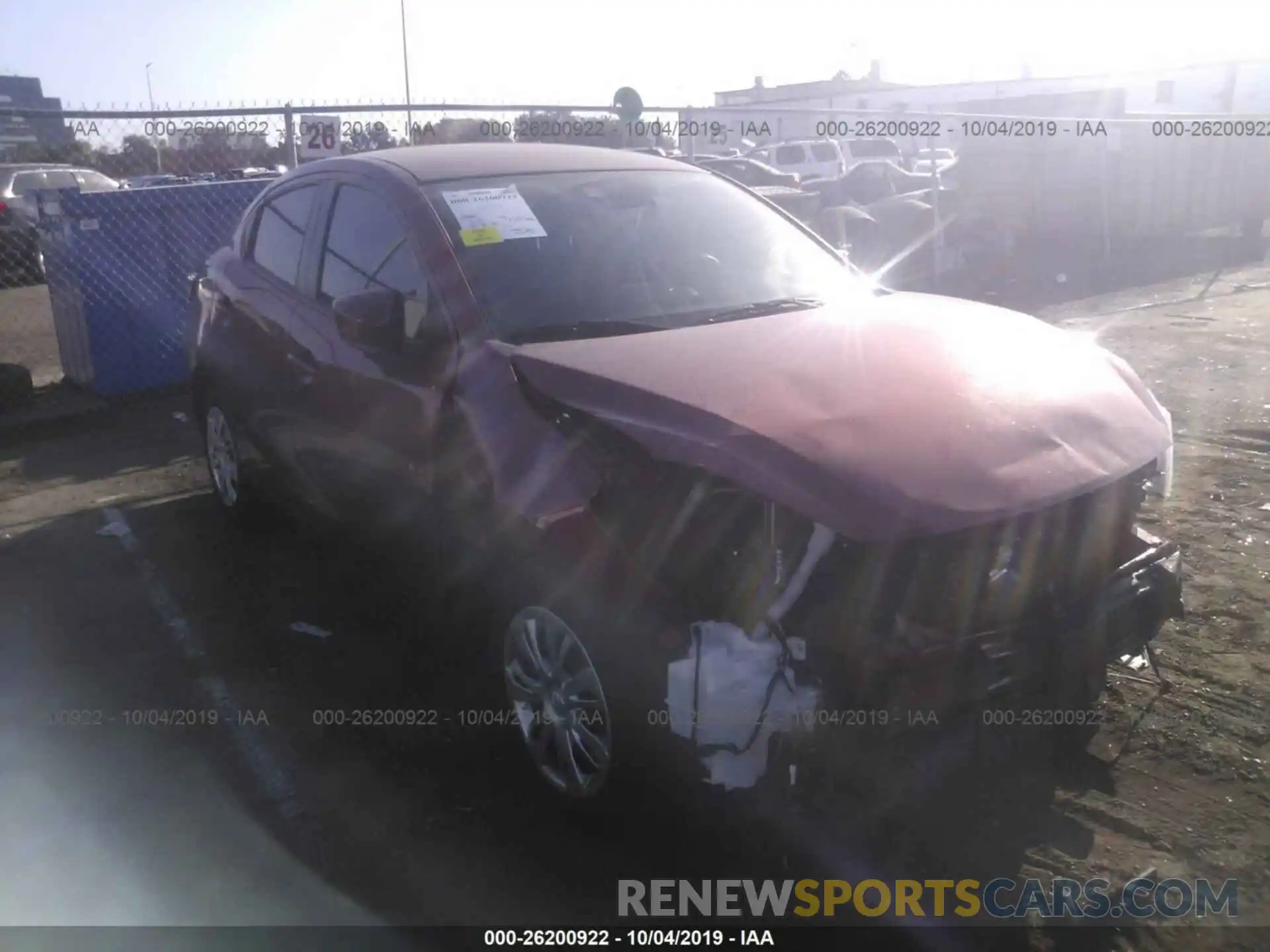 1 Photograph of a damaged car 3MYDLBYV1KY514096 TOYOTA YARIS 2019