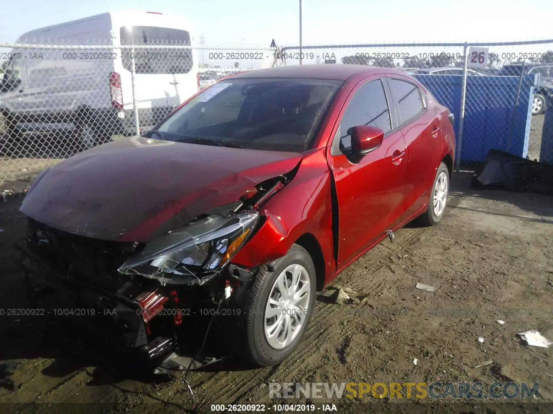 2 Photograph of a damaged car 3MYDLBYV1KY514096 TOYOTA YARIS 2019