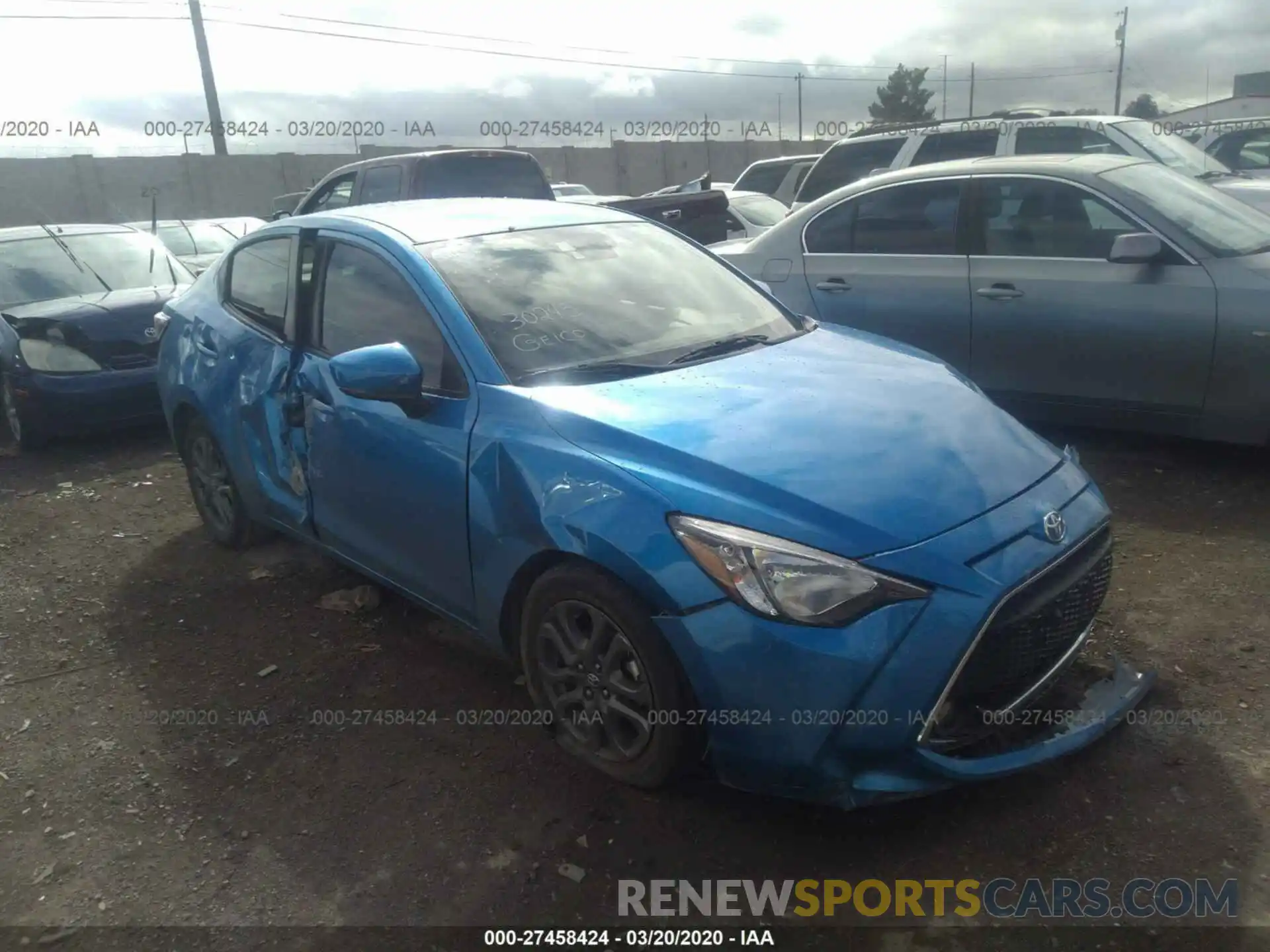 1 Photograph of a damaged car 3MYDLBYV1KY514373 TOYOTA YARIS 2019