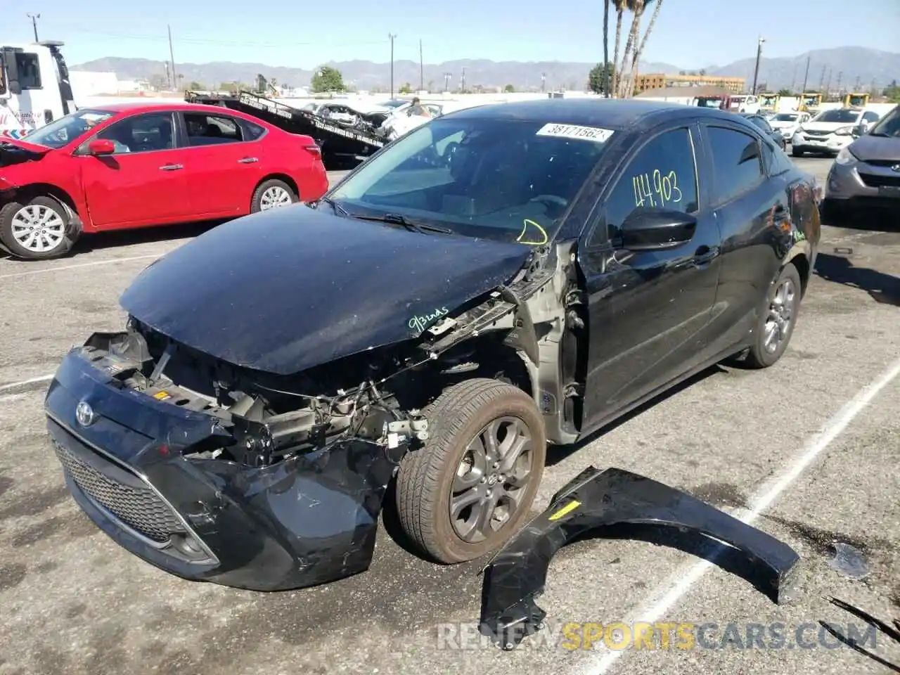 2 Photograph of a damaged car 3MYDLBYV1KY514681 TOYOTA YARIS 2019