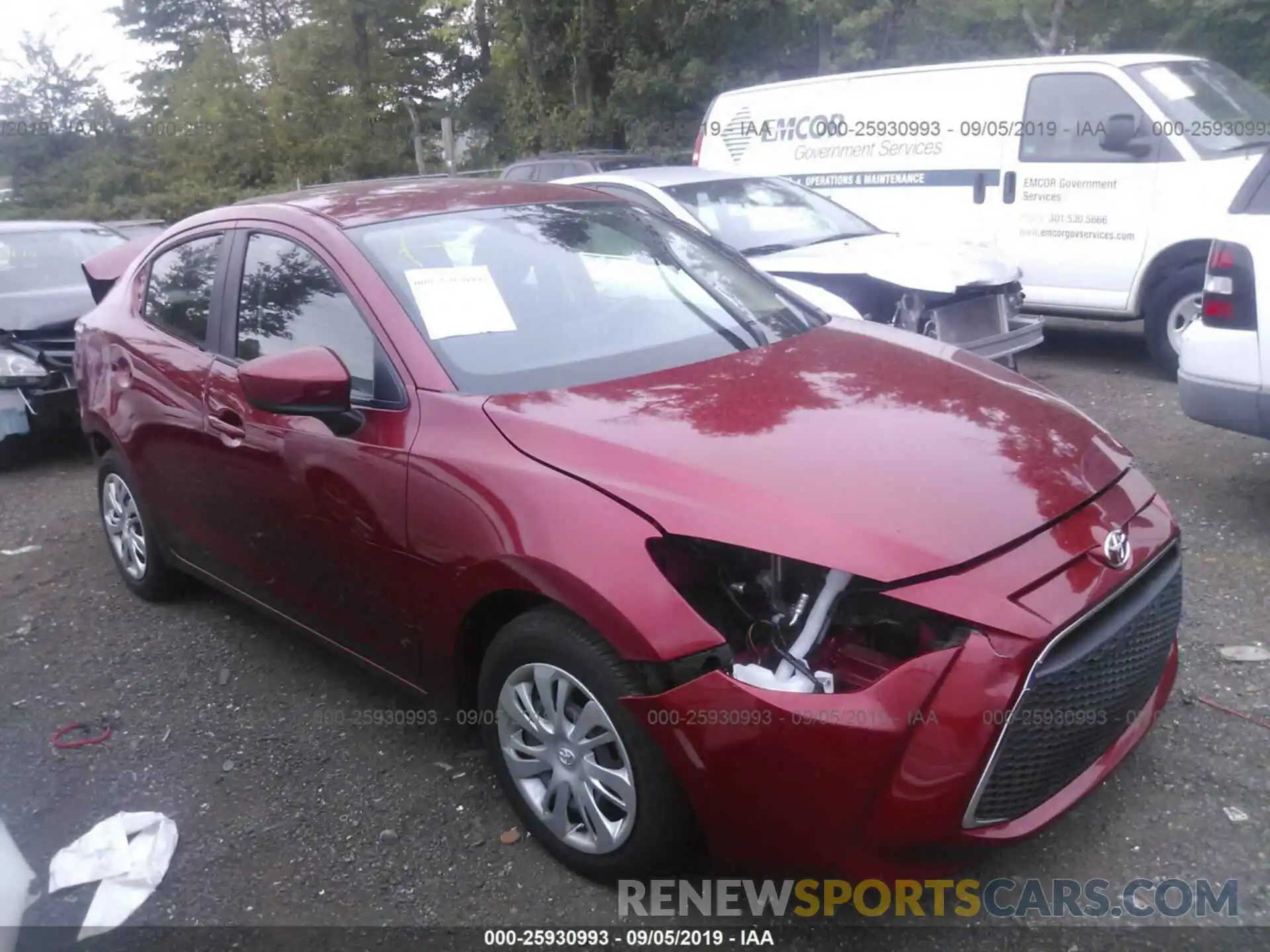 1 Photograph of a damaged car 3MYDLBYV1KY514843 TOYOTA YARIS 2019