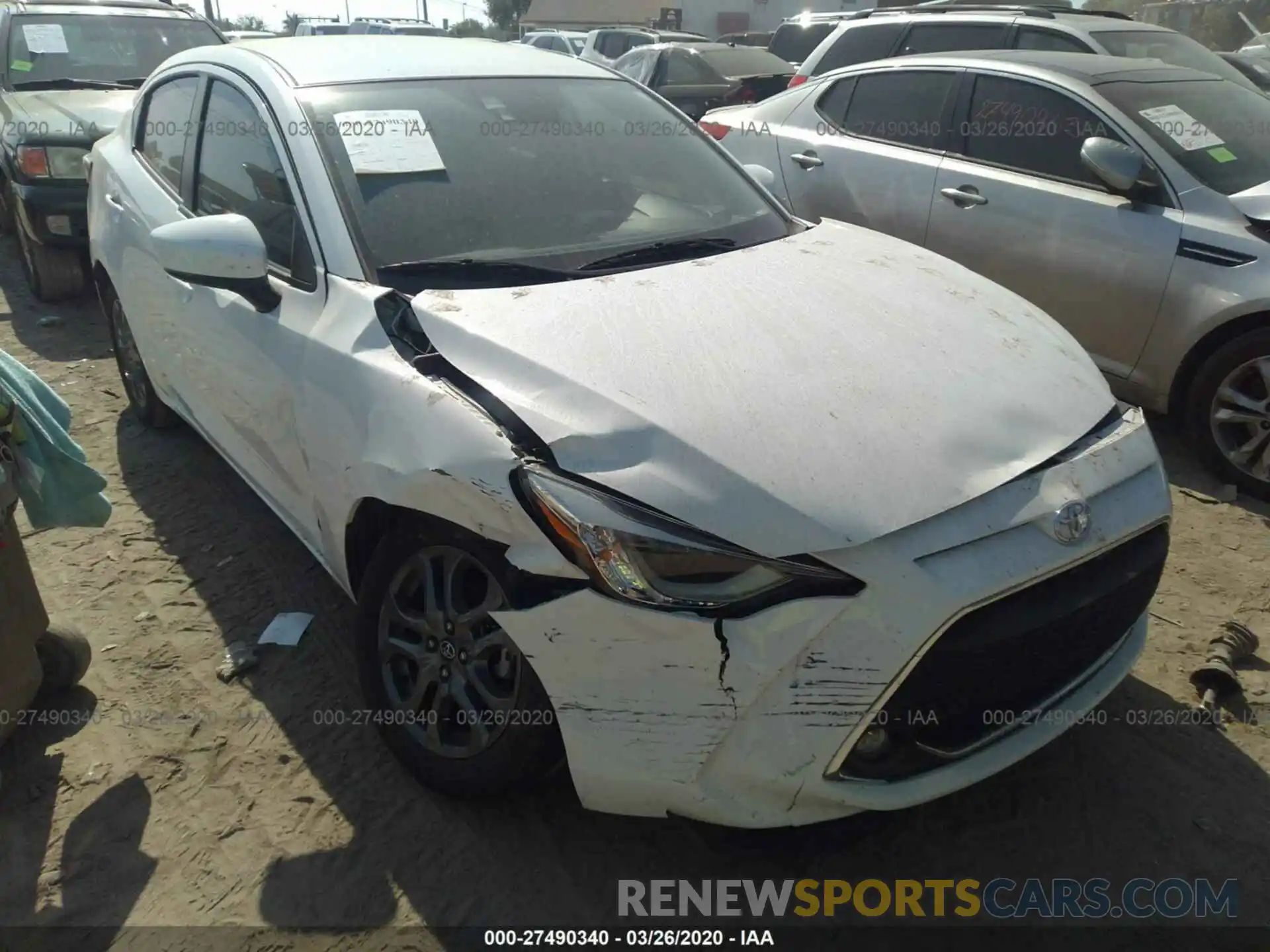 1 Photograph of a damaged car 3MYDLBYV1KY517838 TOYOTA YARIS 2019