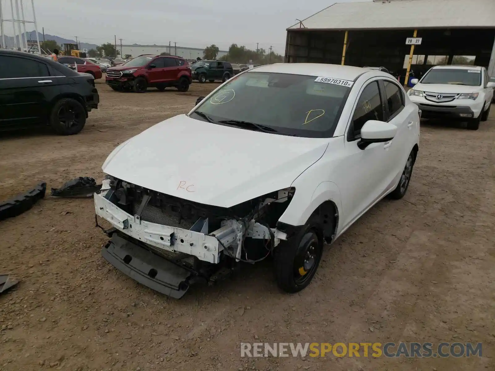 2 Photograph of a damaged car 3MYDLBYV1KY523381 TOYOTA YARIS 2019