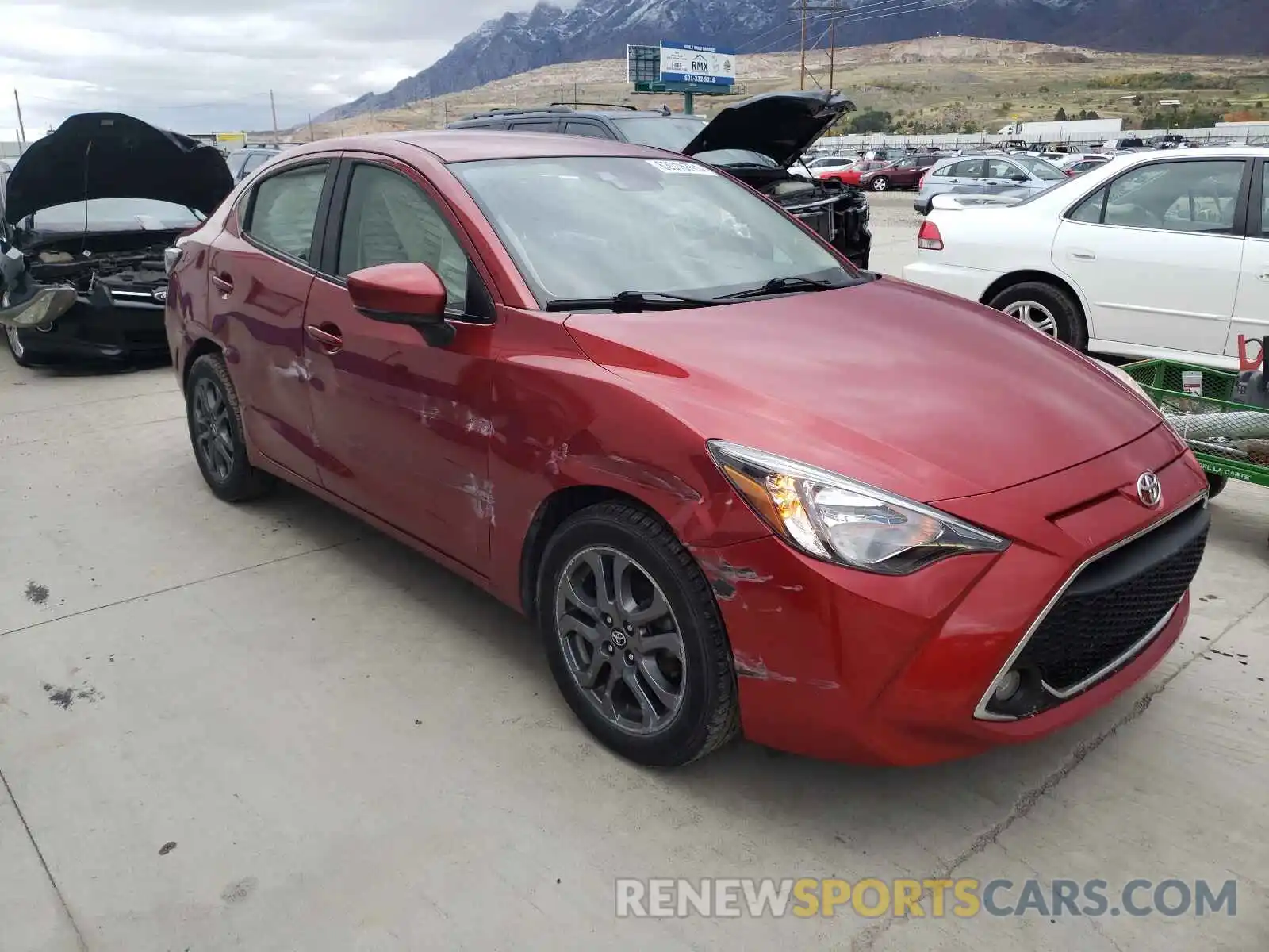 1 Photograph of a damaged car 3MYDLBYV2KY501826 TOYOTA YARIS 2019