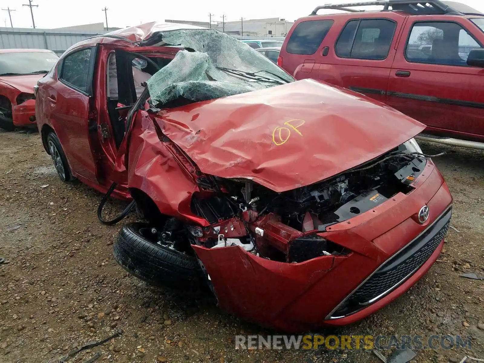 1 Photograph of a damaged car 3MYDLBYV2KY506427 TOYOTA YARIS 2019