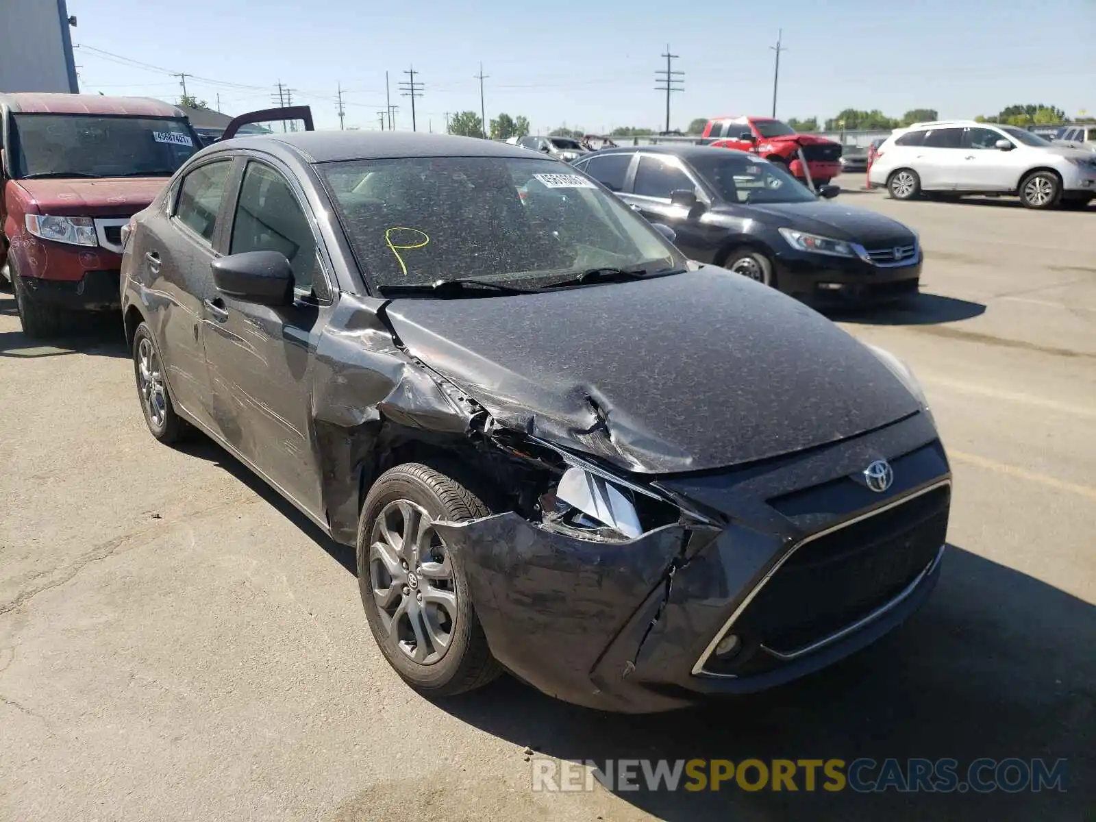 1 Photograph of a damaged car 3MYDLBYV2KY513796 TOYOTA YARIS 2019