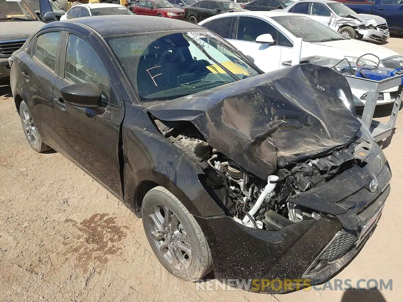 1 Photograph of a damaged car 3MYDLBYV2KY524474 TOYOTA YARIS 2019