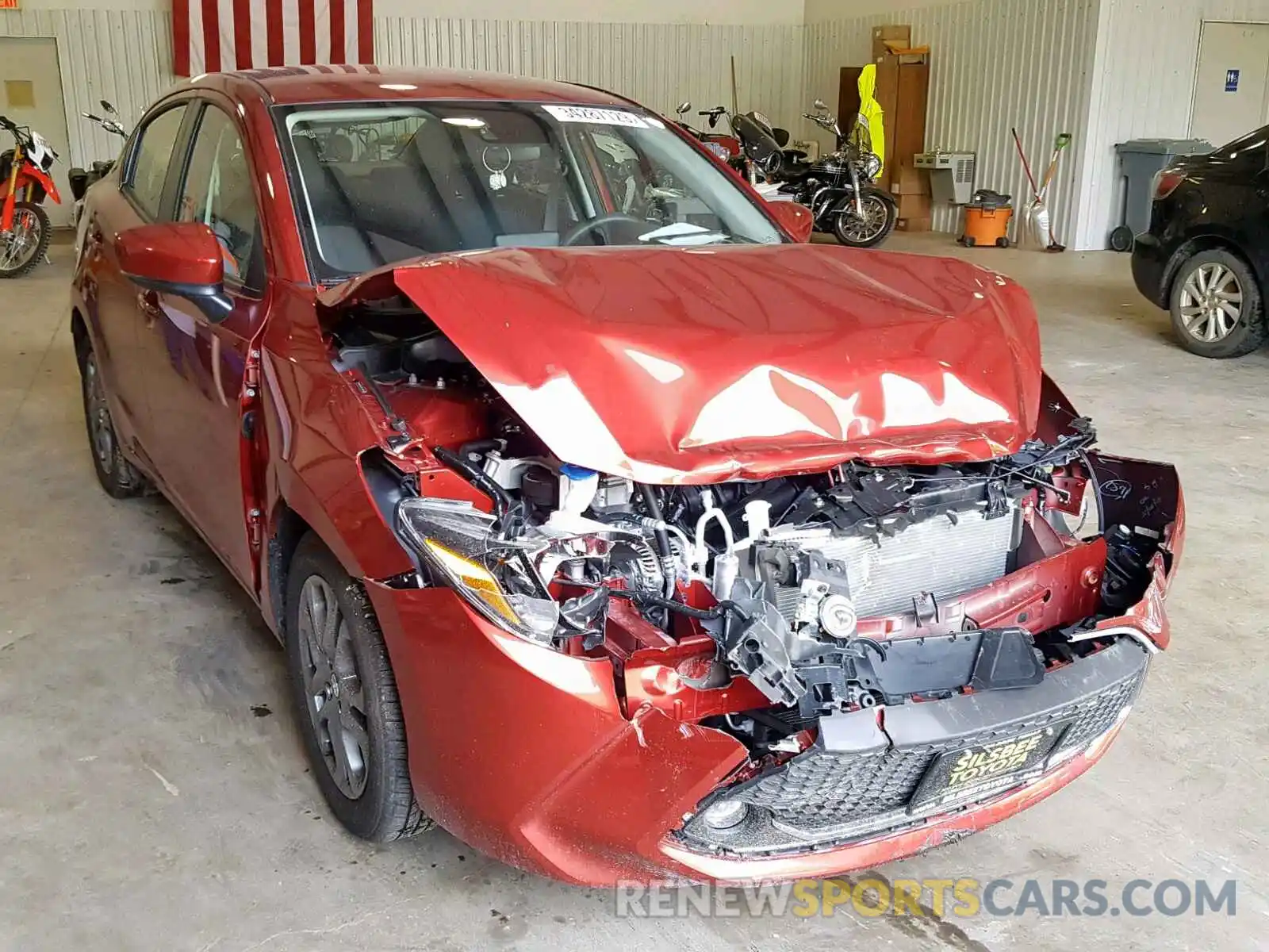 1 Photograph of a damaged car 3MYDLBYV3KY500653 TOYOTA YARIS 2019