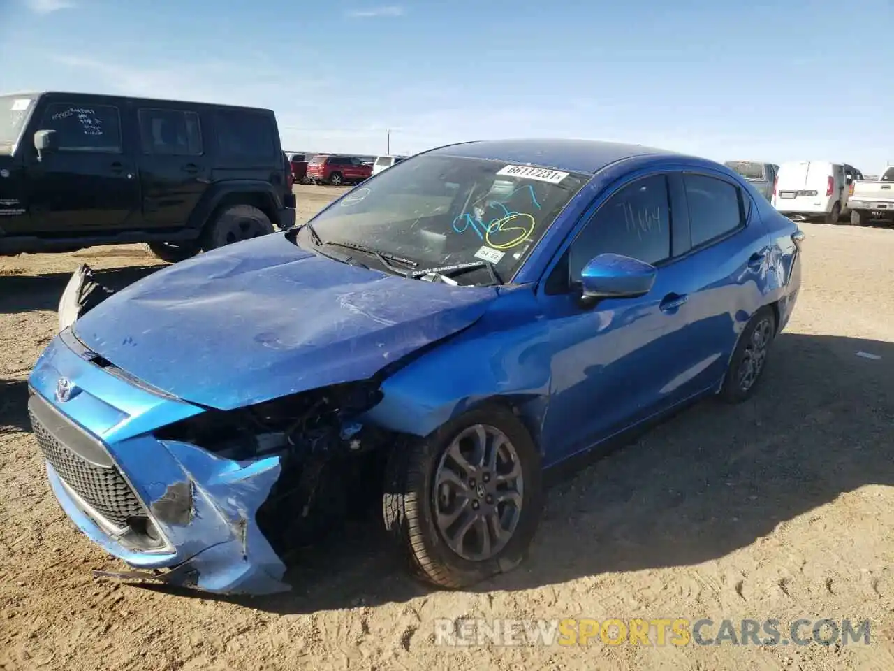 2 Photograph of a damaged car 3MYDLBYV3KY509627 TOYOTA YARIS 2019