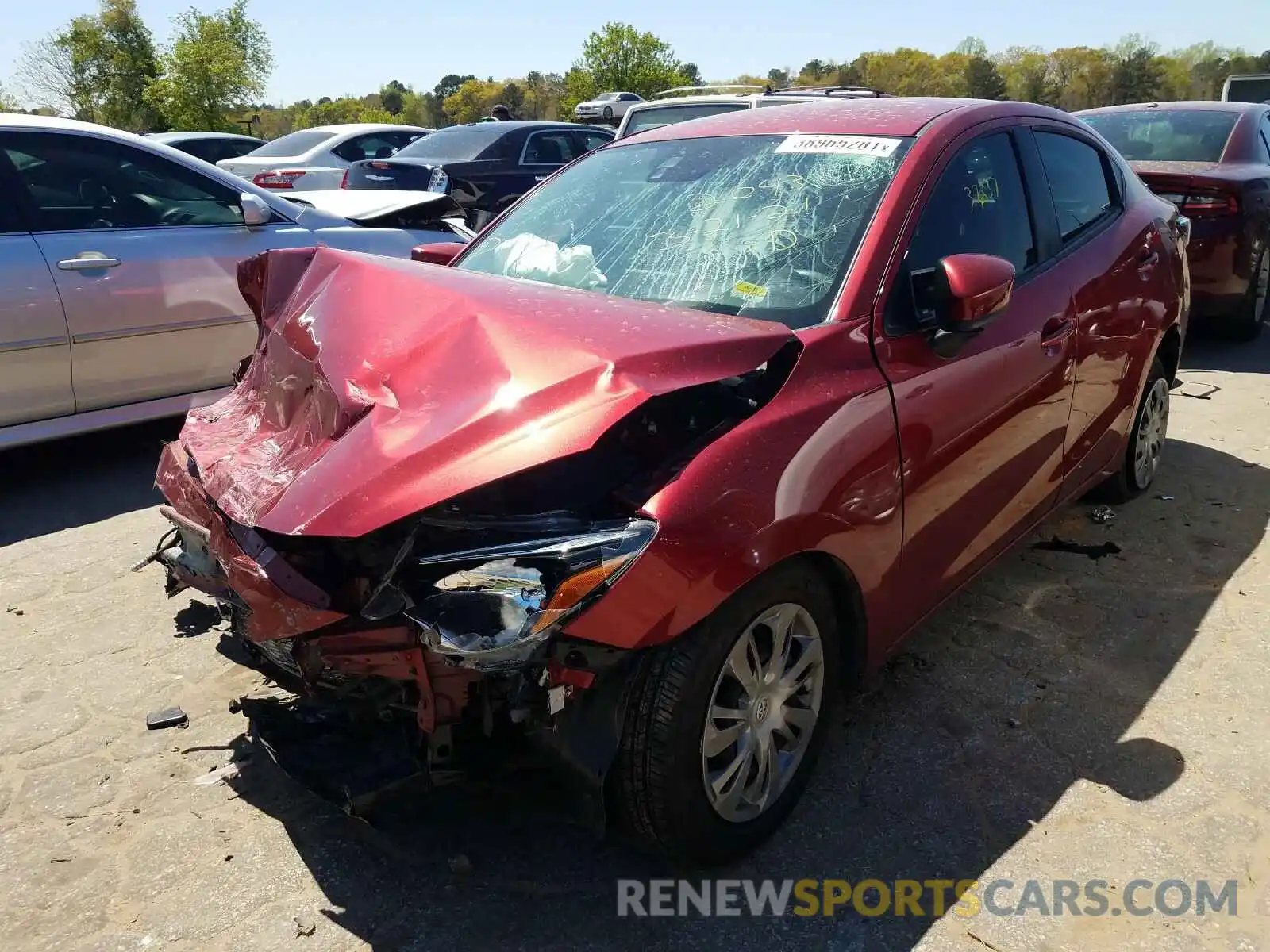 2 Photograph of a damaged car 3MYDLBYV3KY512043 TOYOTA YARIS 2019