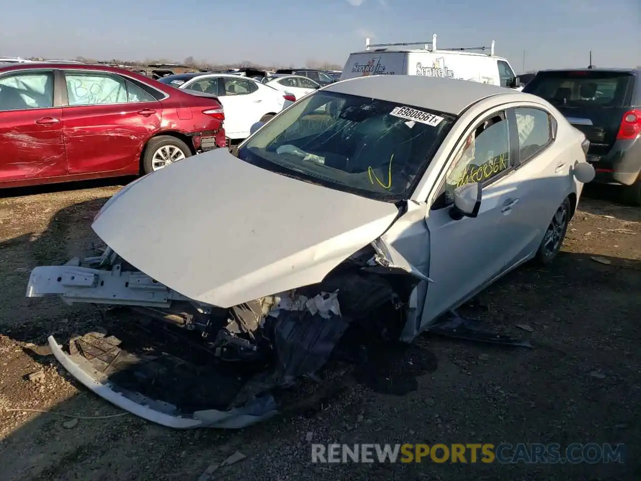 2 Photograph of a damaged car 3MYDLBYV3KY514746 TOYOTA YARIS 2019