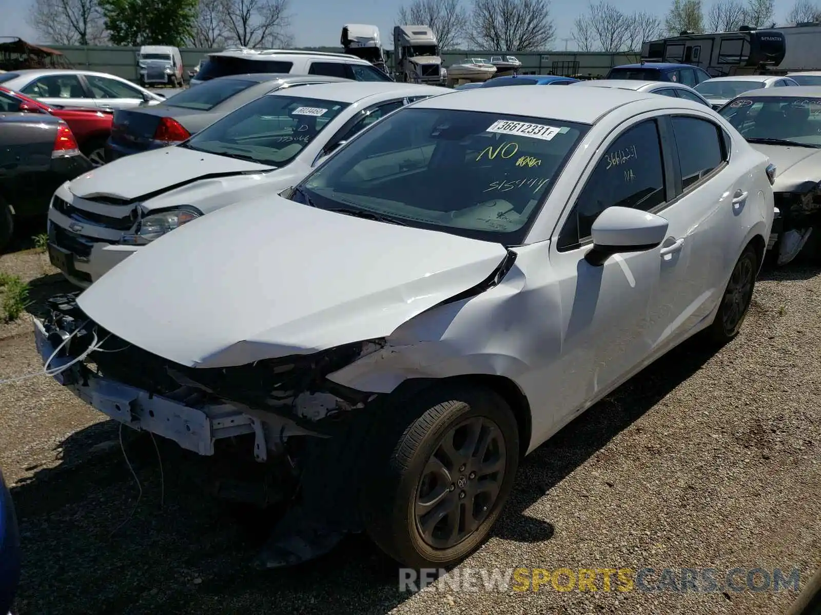 2 Photograph of a damaged car 3MYDLBYV3KY515444 TOYOTA YARIS 2019