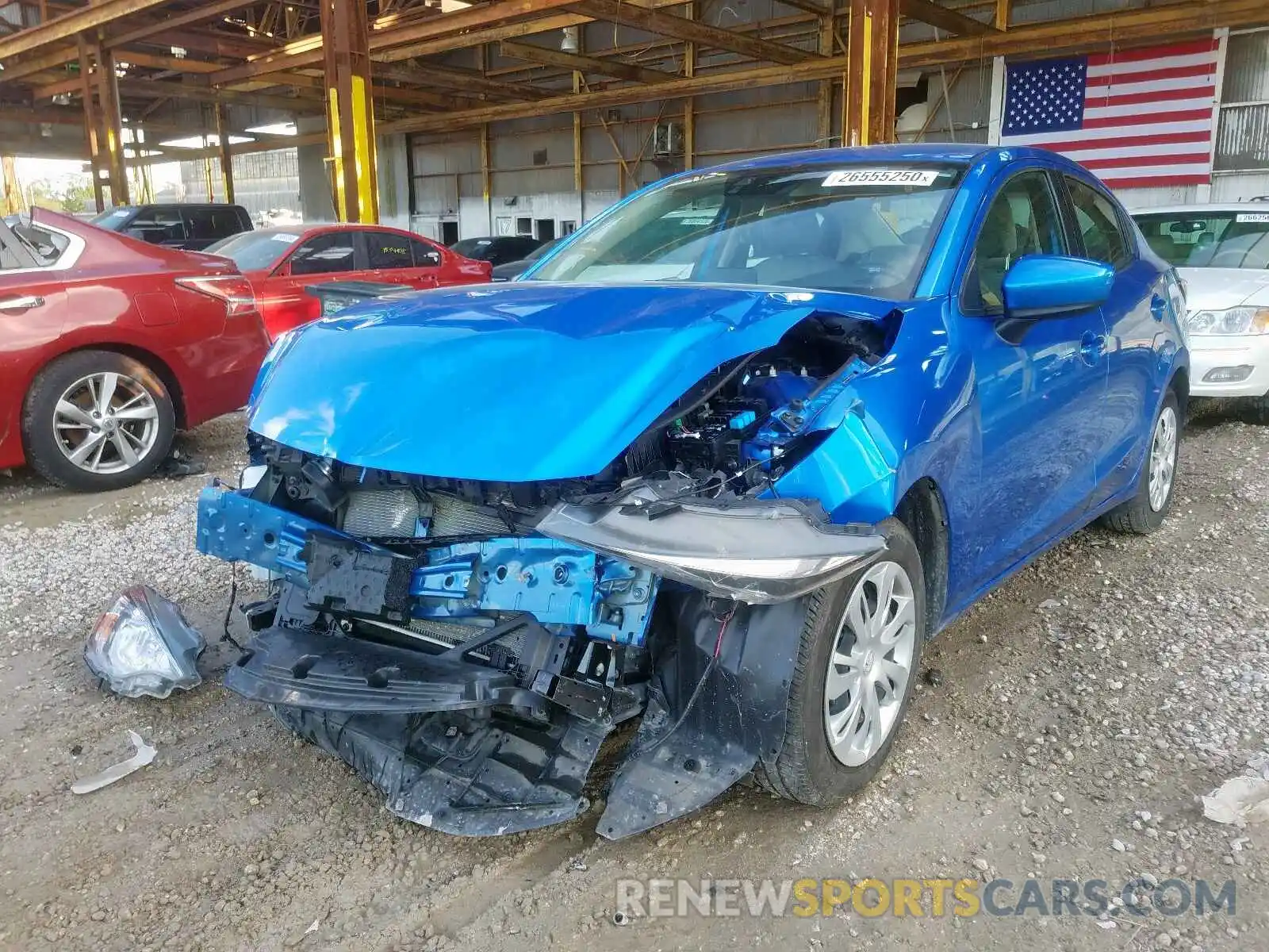 2 Photograph of a damaged car 3MYDLBYV3KY525455 TOYOTA YARIS 2019