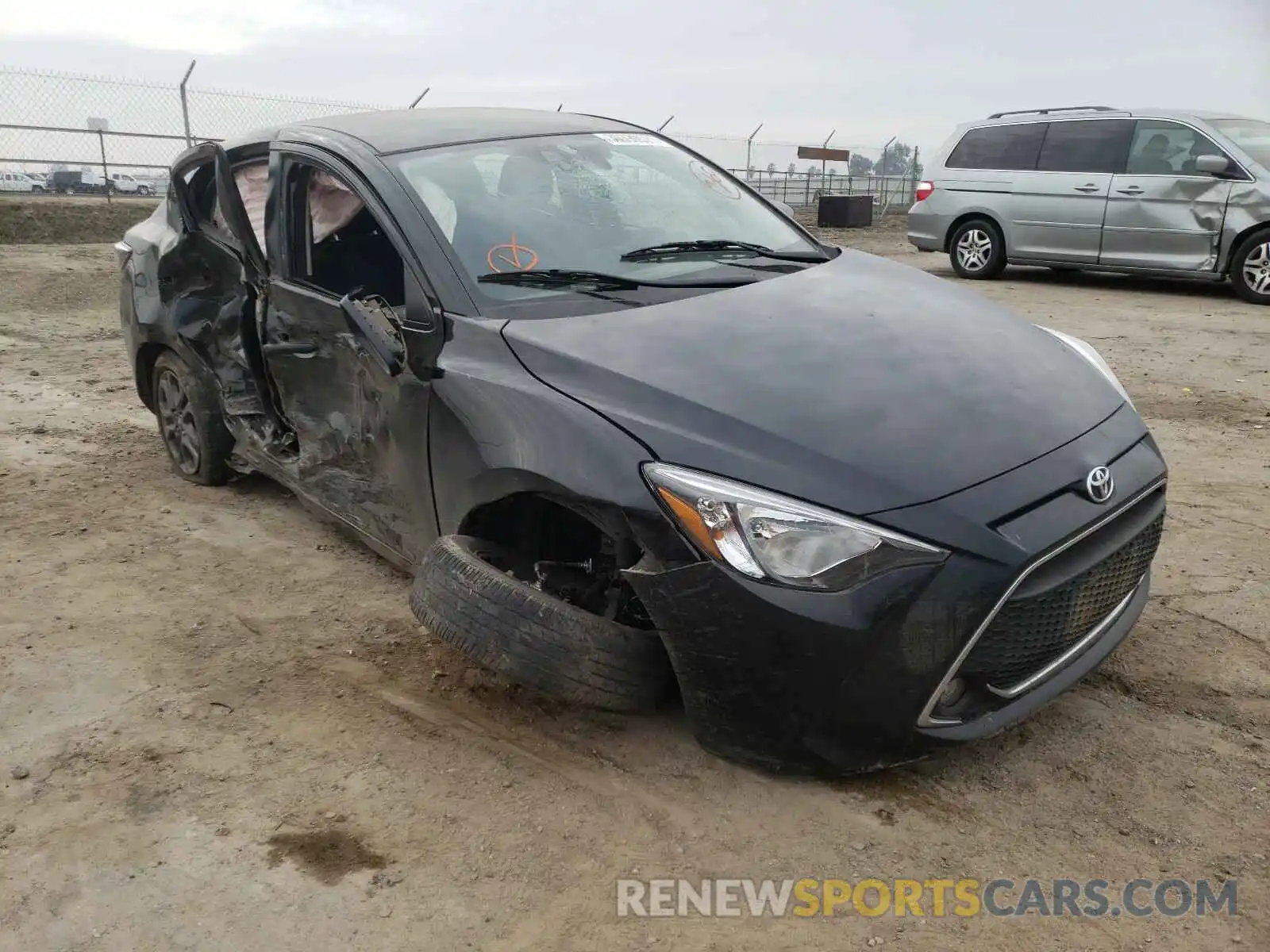 1 Photograph of a damaged car 3MYDLBYV3KY527142 TOYOTA YARIS 2019