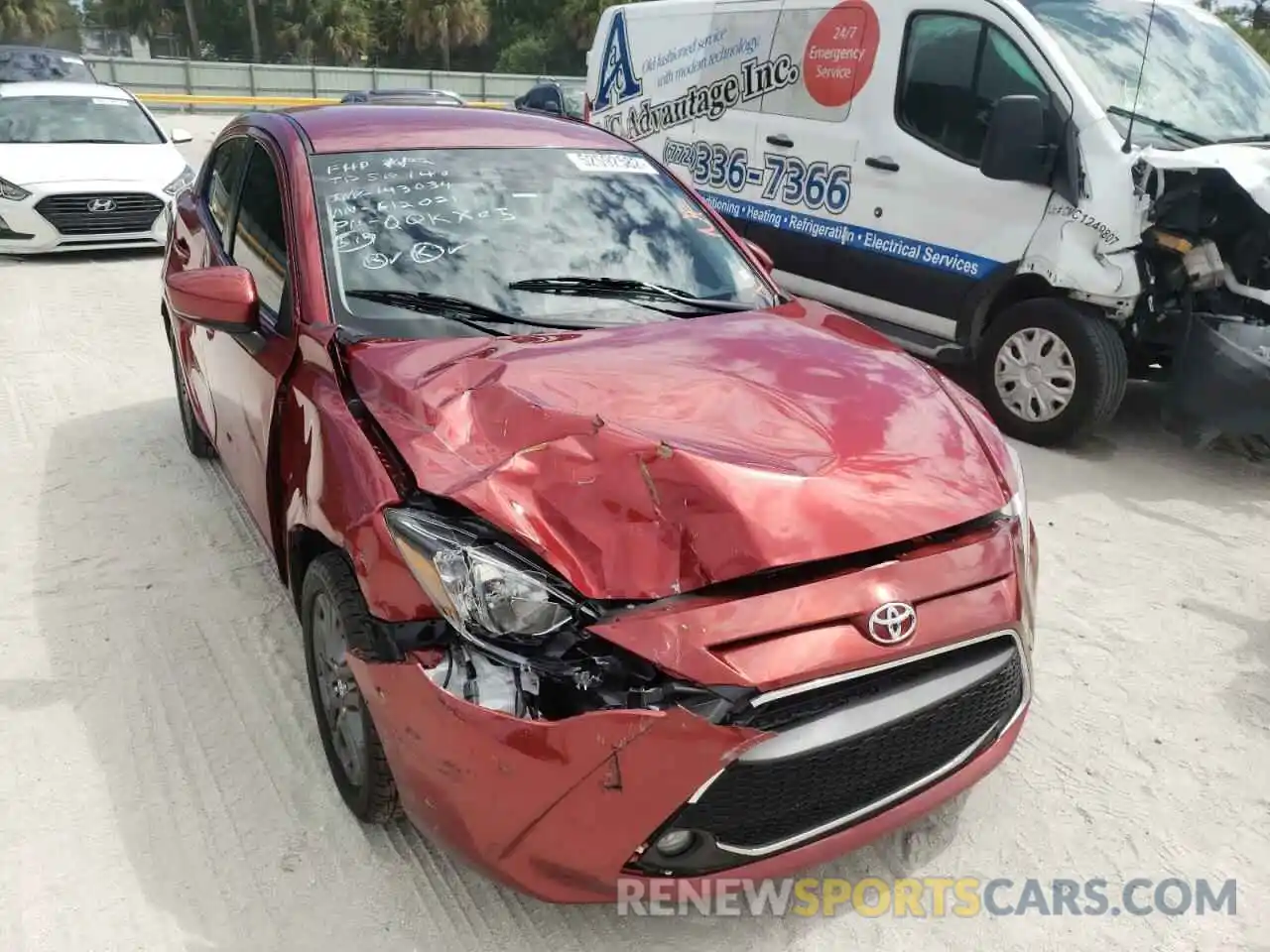 9 Photograph of a damaged car 3MYDLBYV4KY512021 TOYOTA YARIS 2019