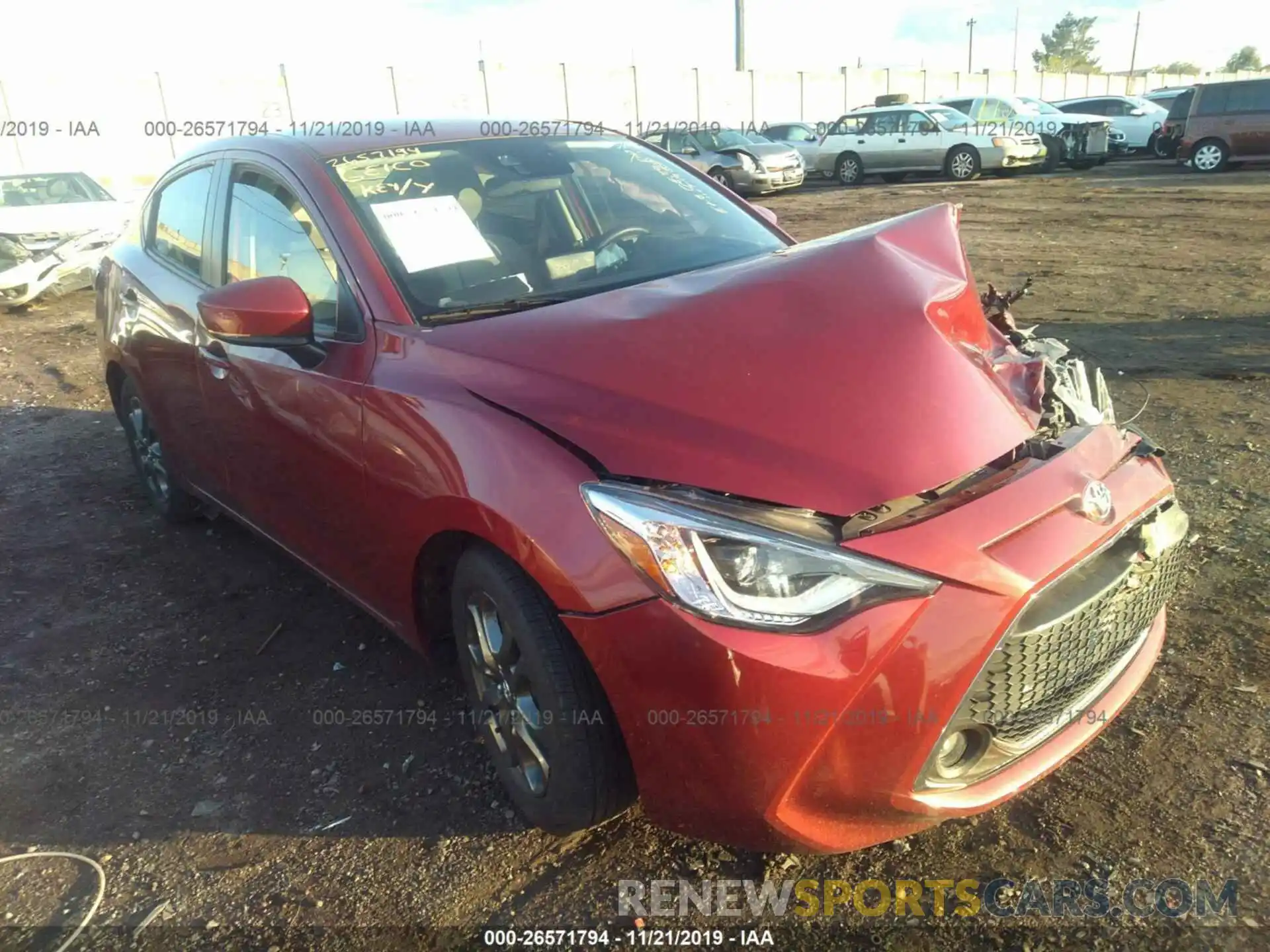 1 Photograph of a damaged car 3MYDLBYV4KY515307 TOYOTA YARIS 2019