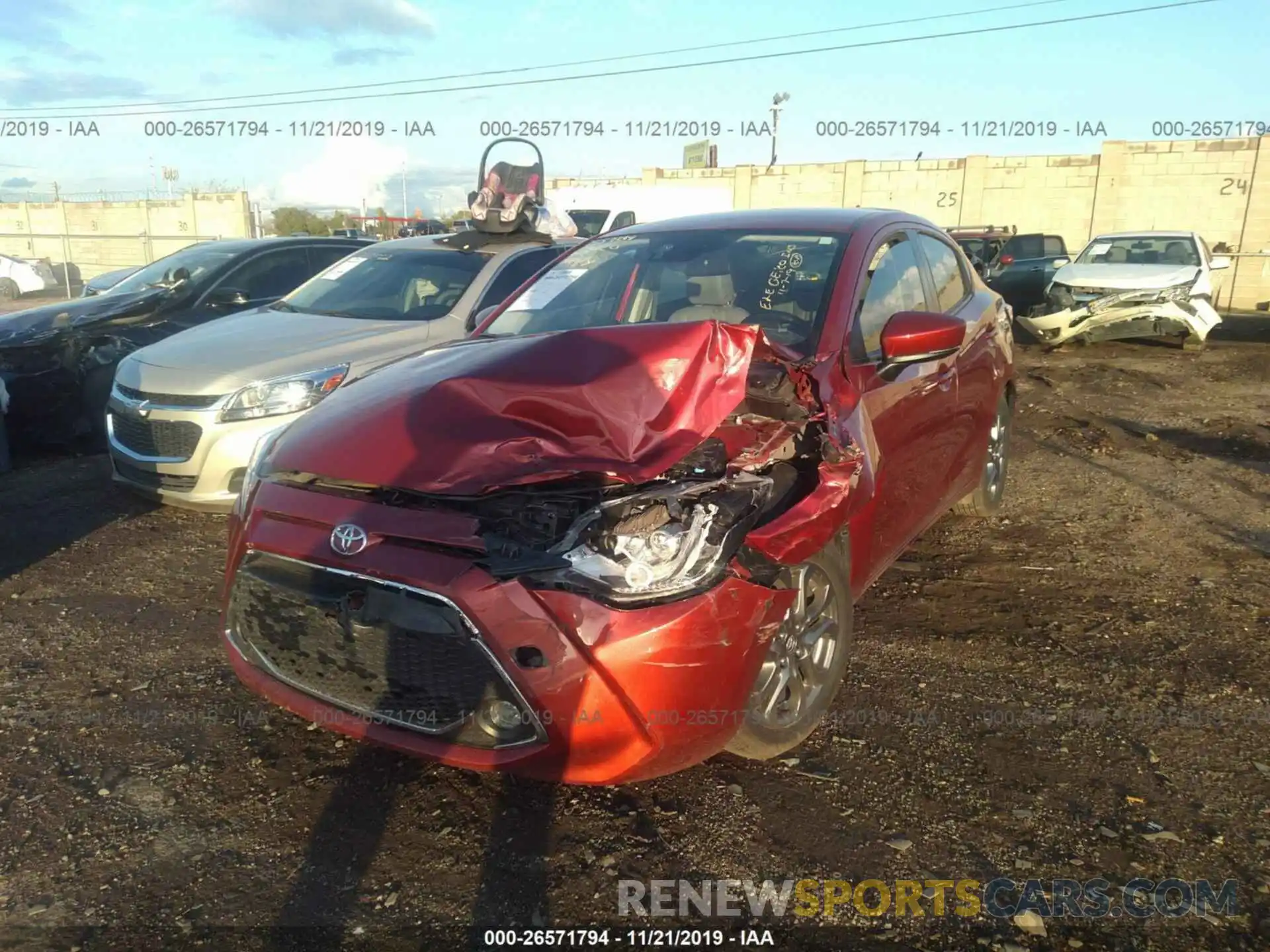 6 Photograph of a damaged car 3MYDLBYV4KY515307 TOYOTA YARIS 2019