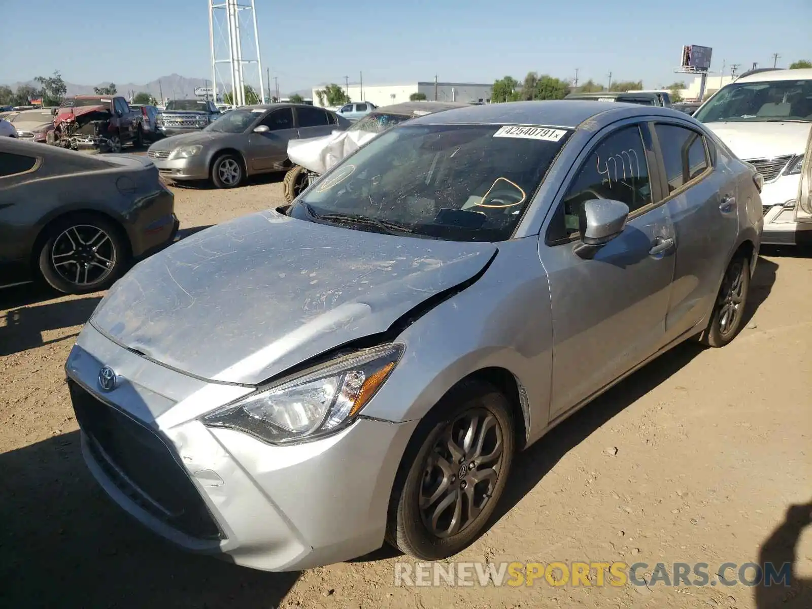 2 Photograph of a damaged car 3MYDLBYV4KY517445 TOYOTA YARIS 2019