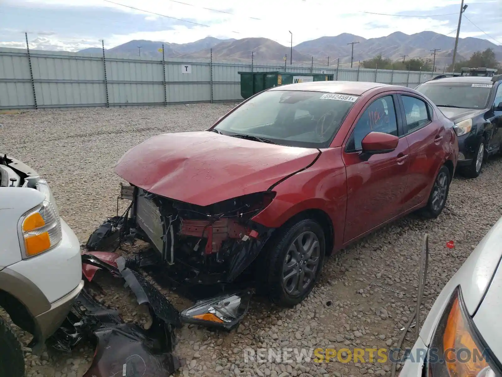 2 Photograph of a damaged car 3MYDLBYV4KY519762 TOYOTA YARIS 2019