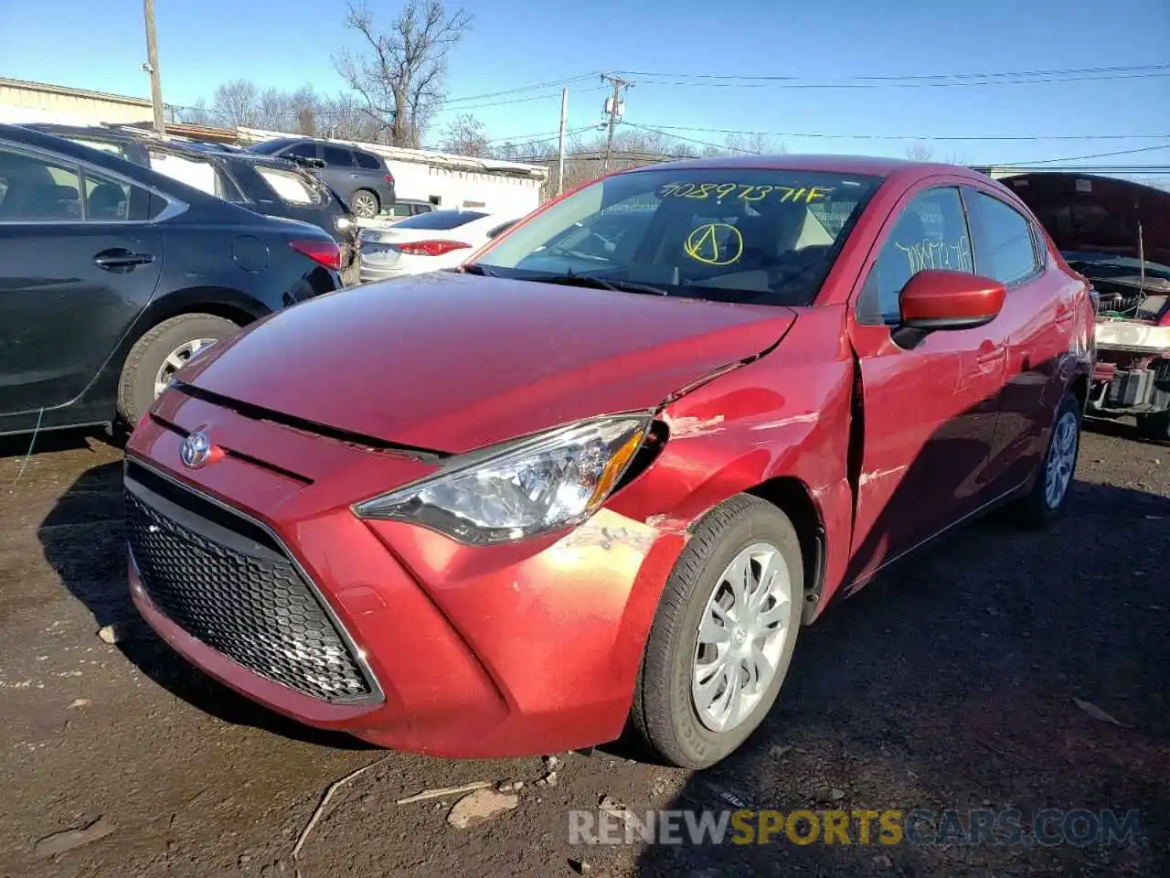 2 Photograph of a damaged car 3MYDLBYV4KY521365 TOYOTA YARIS 2019