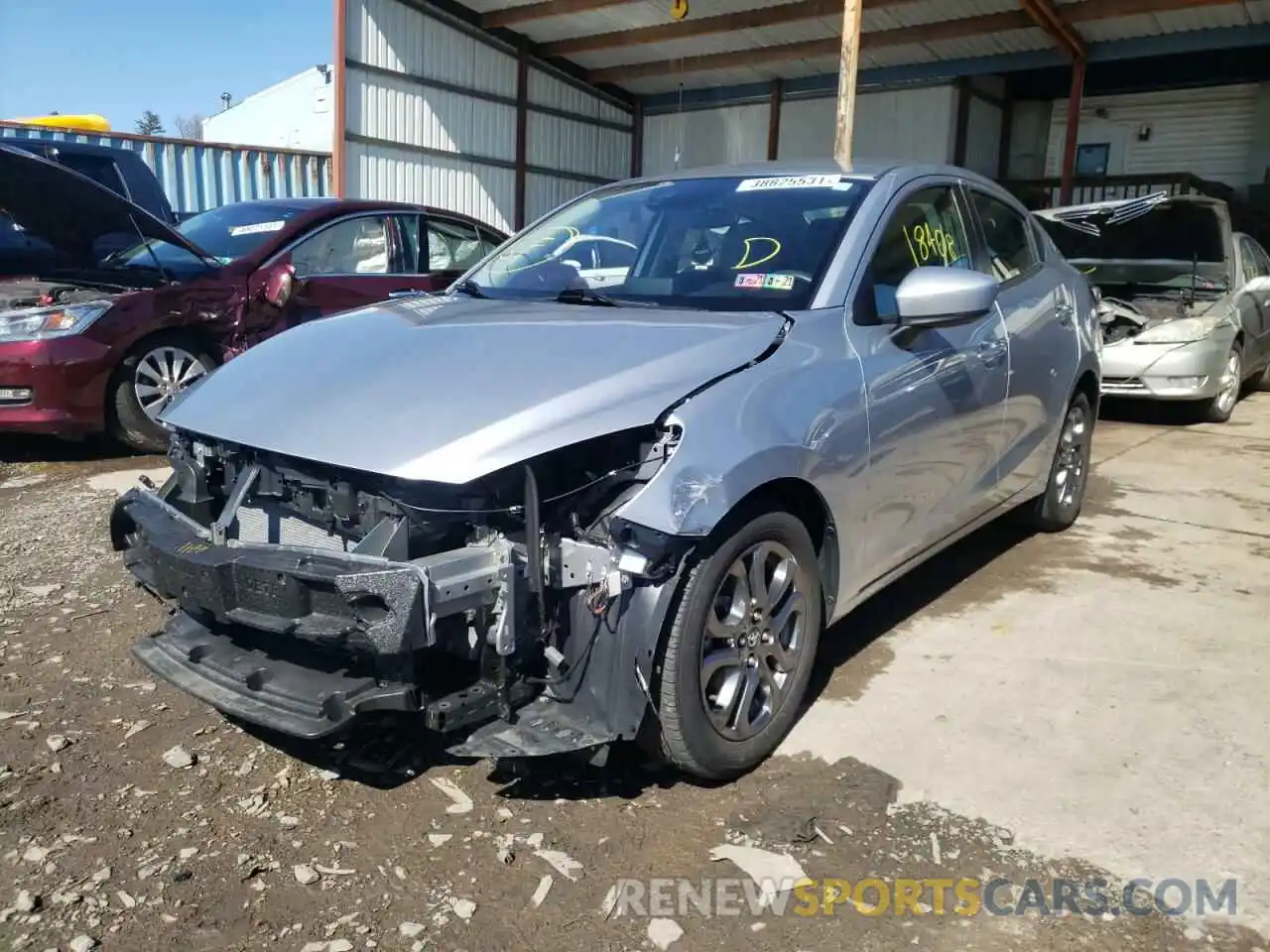 2 Photograph of a damaged car 3MYDLBYV5KY517082 TOYOTA YARIS 2019