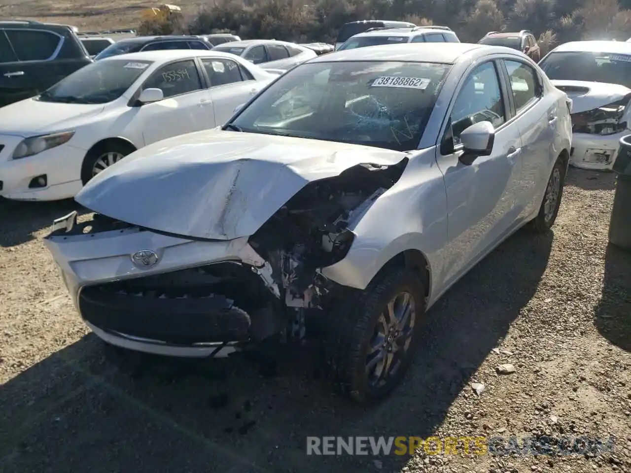 2 Photograph of a damaged car 3MYDLBYV5KY519849 TOYOTA YARIS 2019