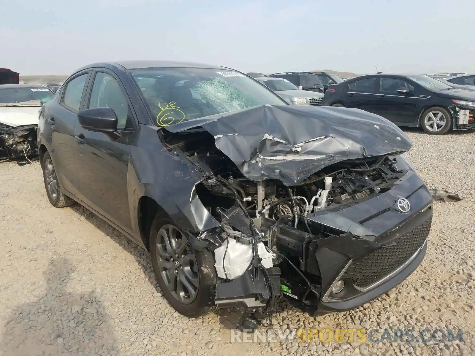 1 Photograph of a damaged car 3MYDLBYV5KY523318 TOYOTA YARIS 2019