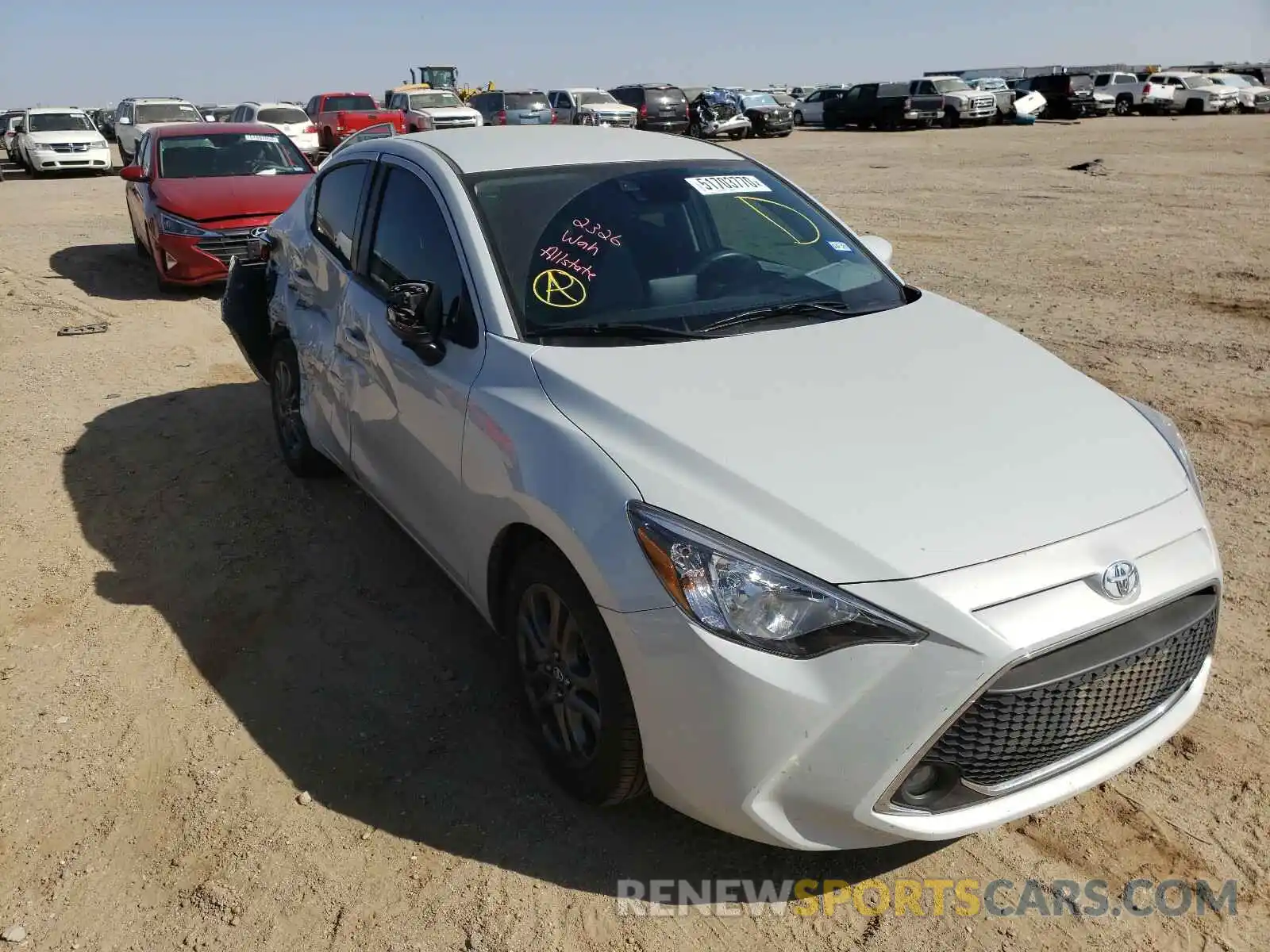 1 Photograph of a damaged car 3MYDLBYV5KY523349 TOYOTA YARIS 2019