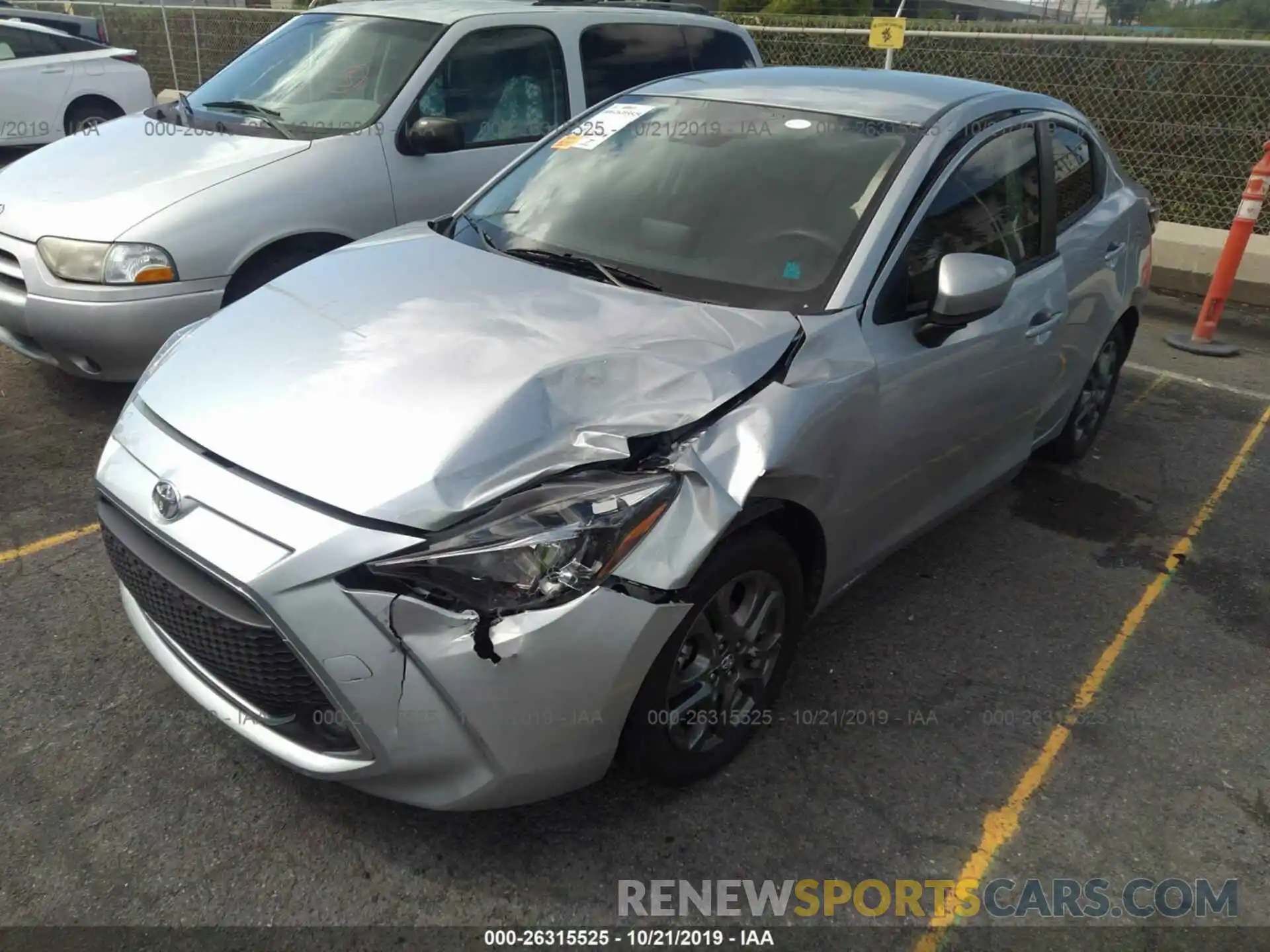 2 Photograph of a damaged car 3MYDLBYV6KY502378 TOYOTA YARIS 2019