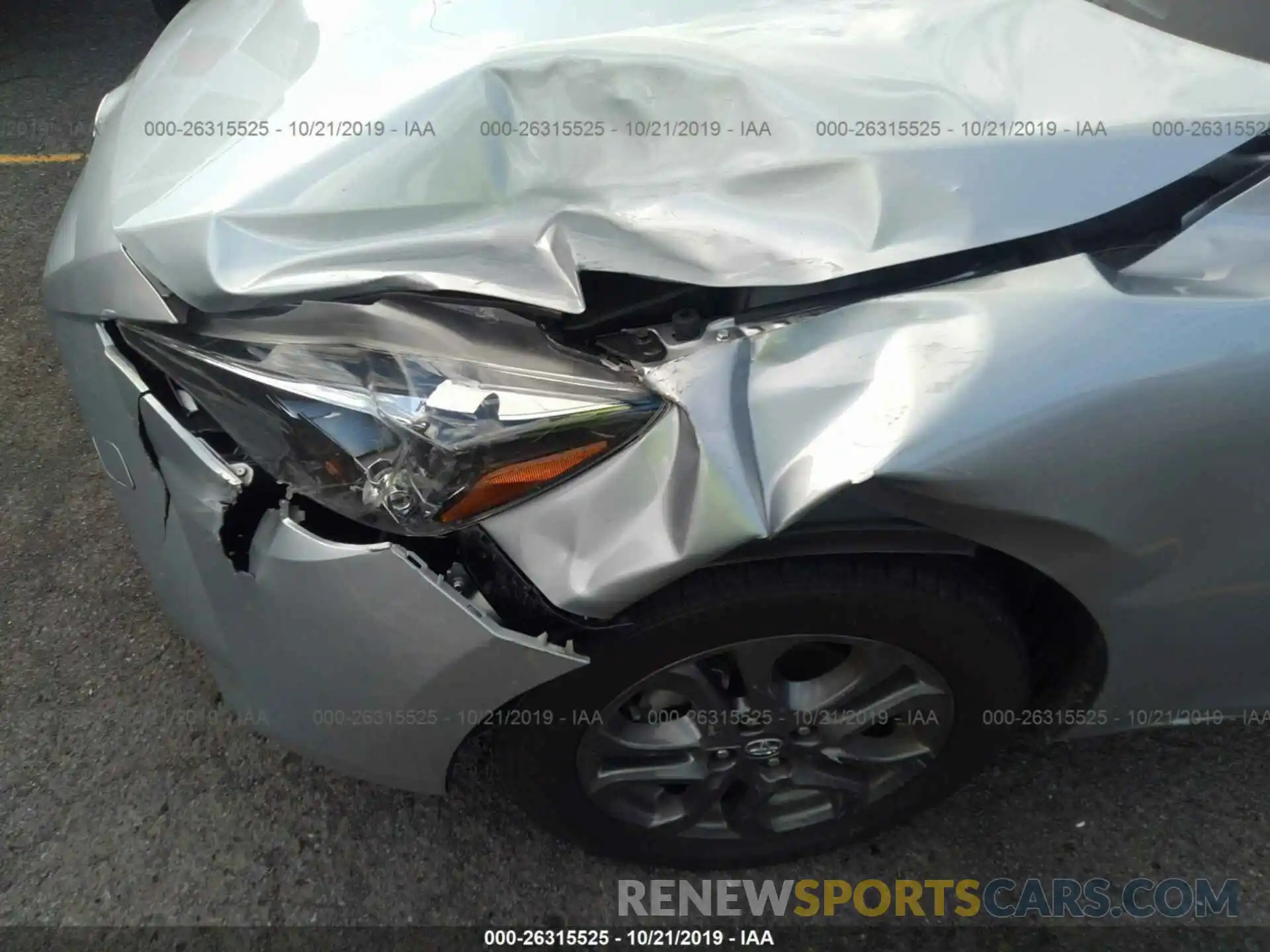 6 Photograph of a damaged car 3MYDLBYV6KY502378 TOYOTA YARIS 2019