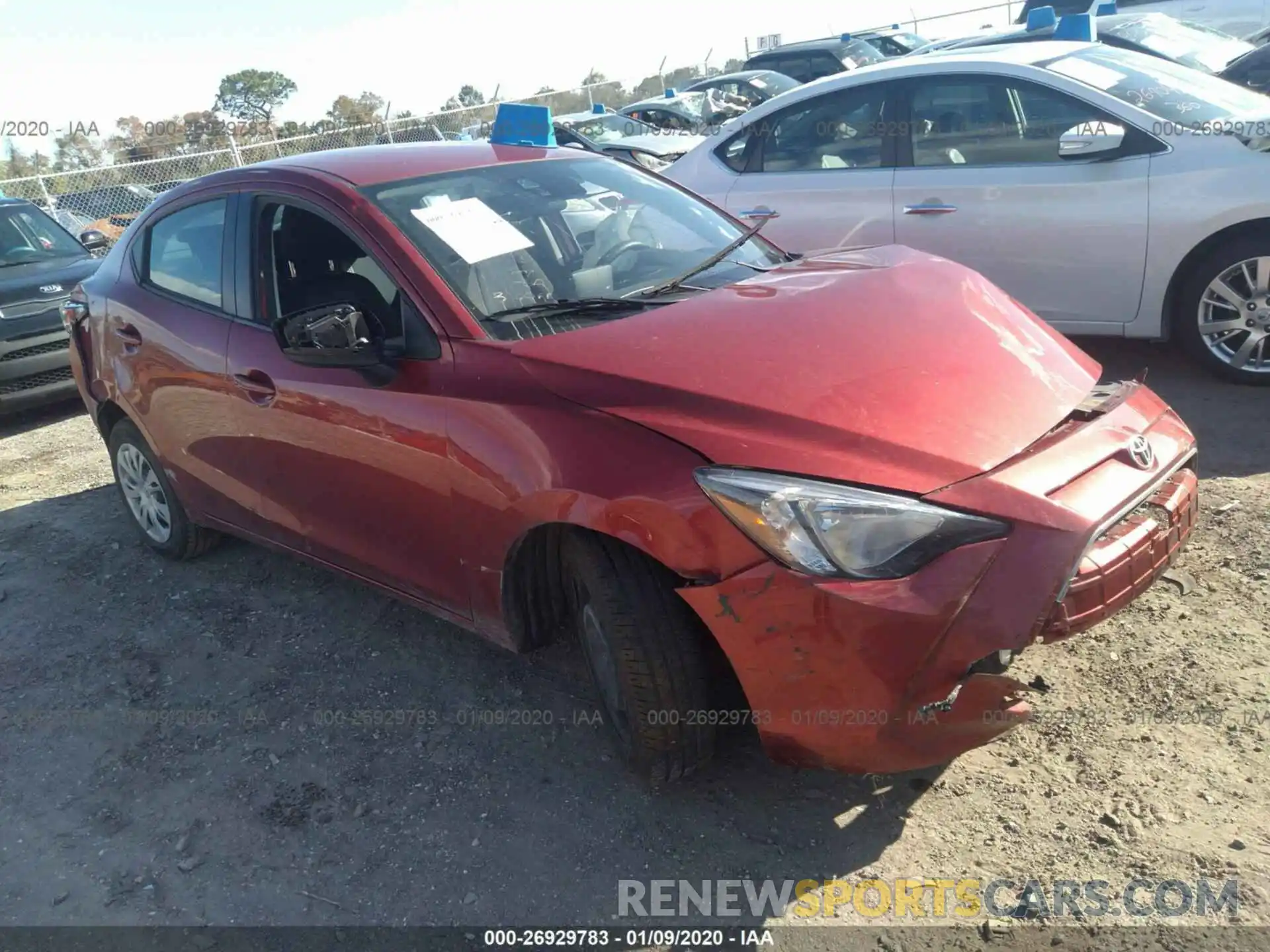 1 Photograph of a damaged car 3MYDLBYV6KY504017 TOYOTA YARIS 2019