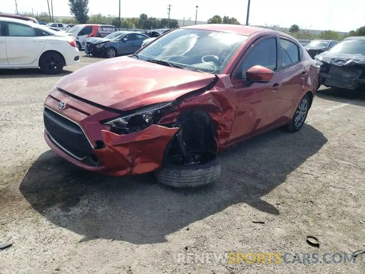 2 Photograph of a damaged car 3MYDLBYV6KY505880 TOYOTA YARIS 2019